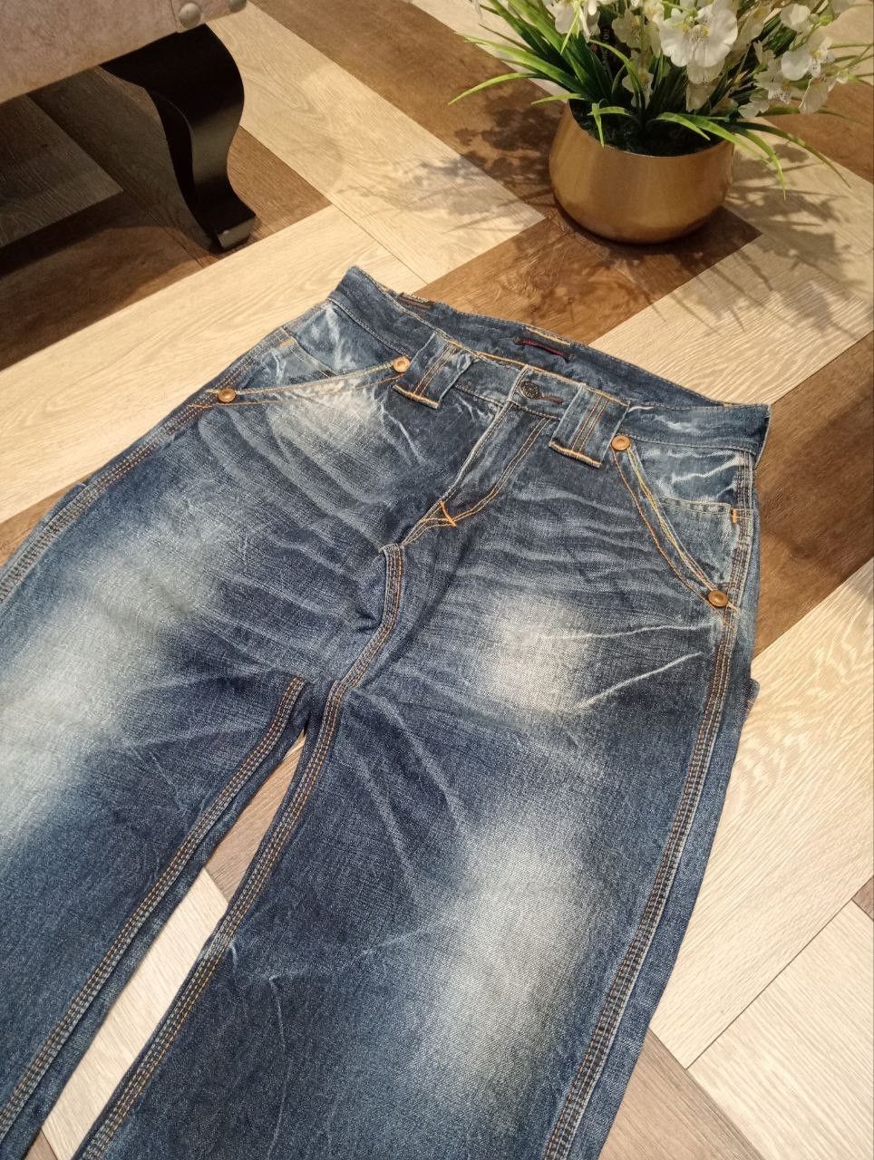Japanese Brand BLUEWAY JAPAN UNION MADE MODERN VINTAGE WIDE BAGGY DENIM Size US 30 / EU 46 - 4 Thumbnail