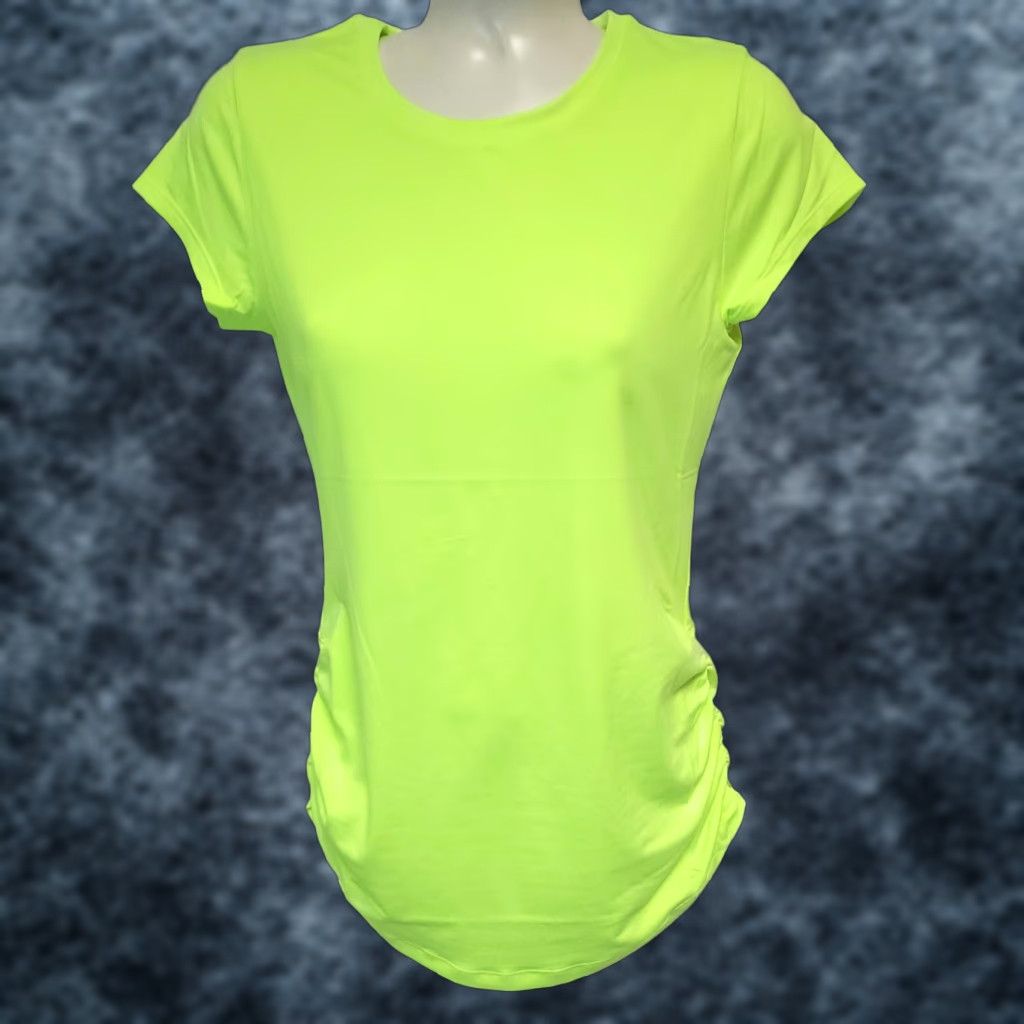 New Balance Womens New Balance WT81180 BIO Transform Safety Green NB Ruched Tee Shirt XS?S? Size S / US 4 / IT 40 - 1 Thumbnail