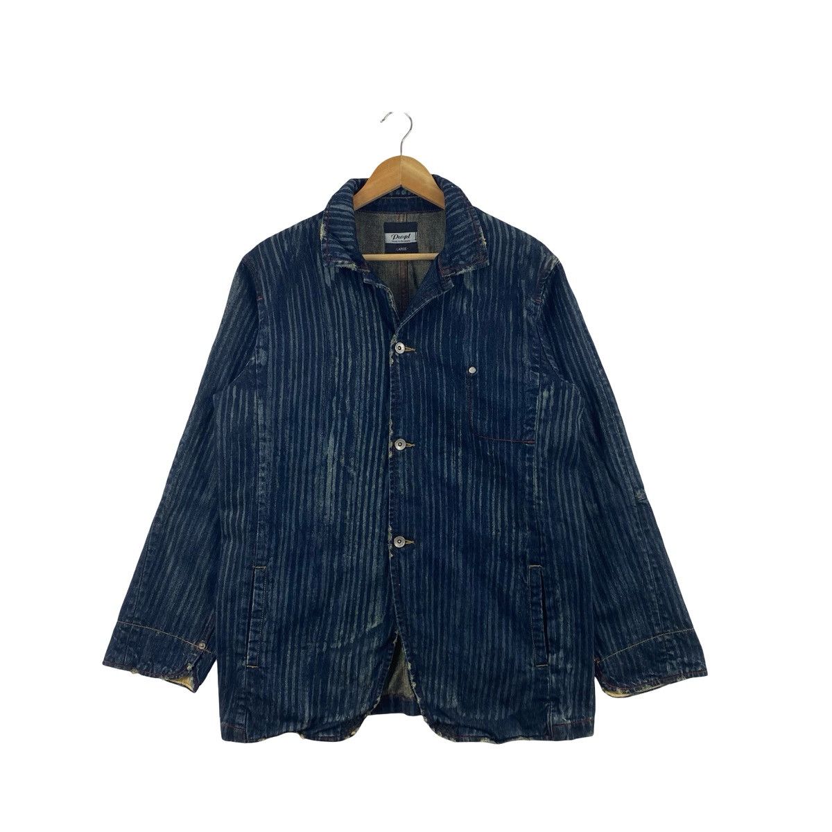 Vintage Vintage DVOPL POWER To The People Indigo Striped Denim Size US L / EU 52-54 / 3 - 4 Thumbnail