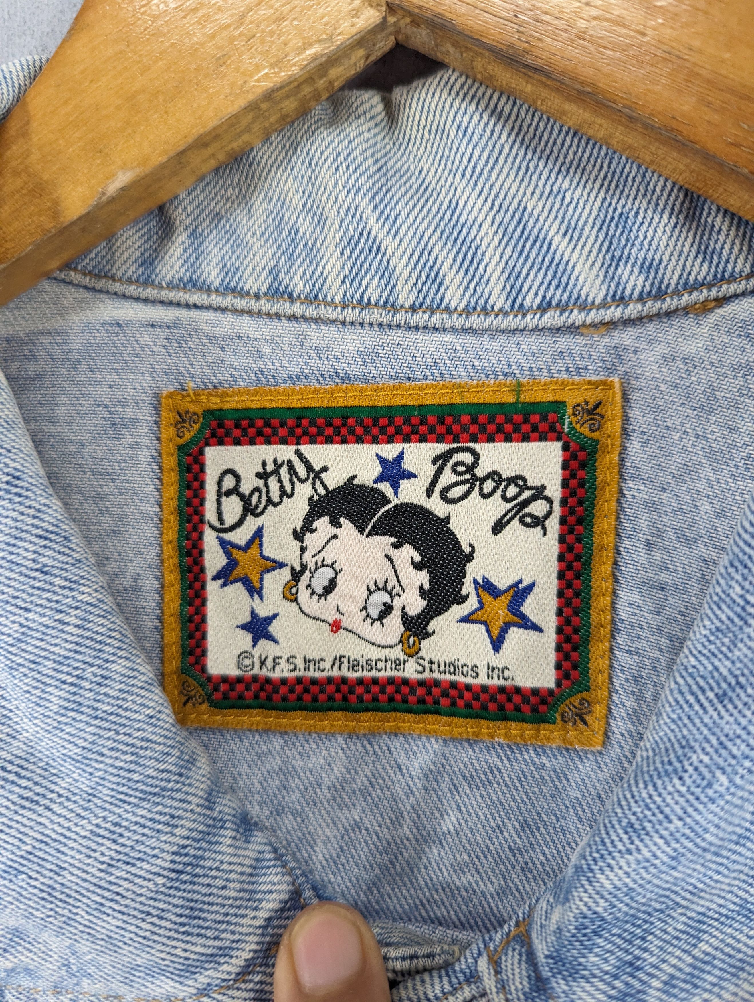 Disney Vintage 90s Betty Boop Boxy Denim Jacket Size US L / EU 52-54 / 3 - 14 Thumbnail