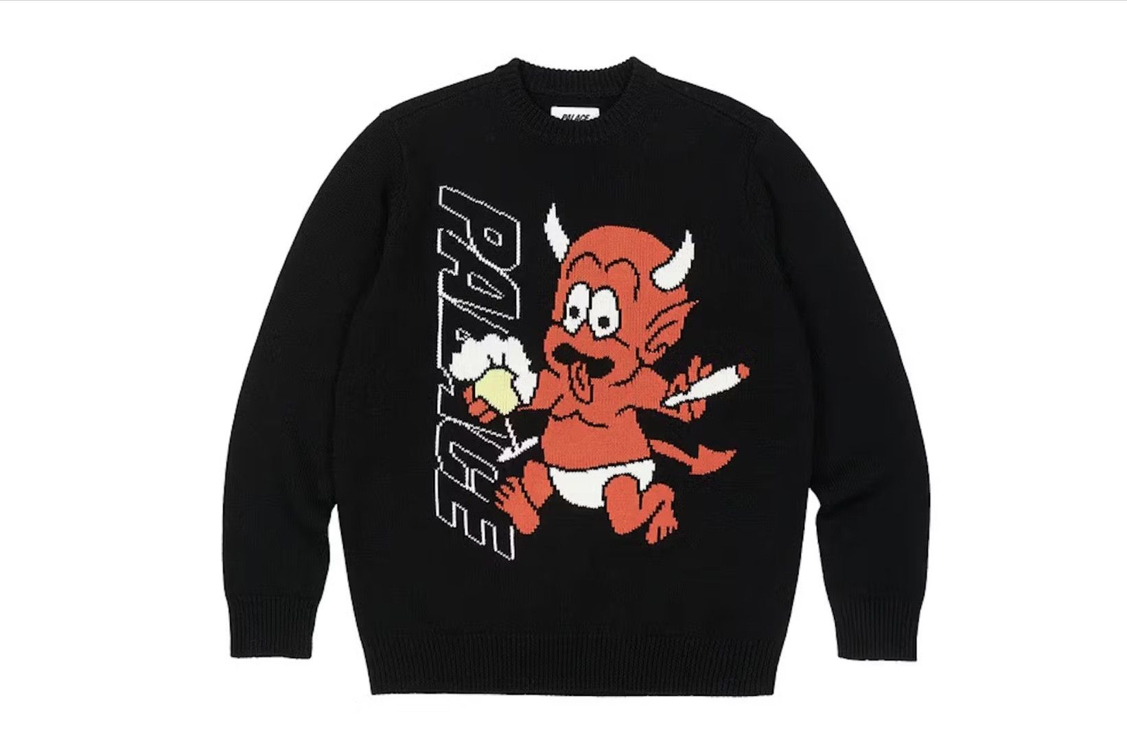 image of Hype x Palace Temptation Knit Black - Small, Men's