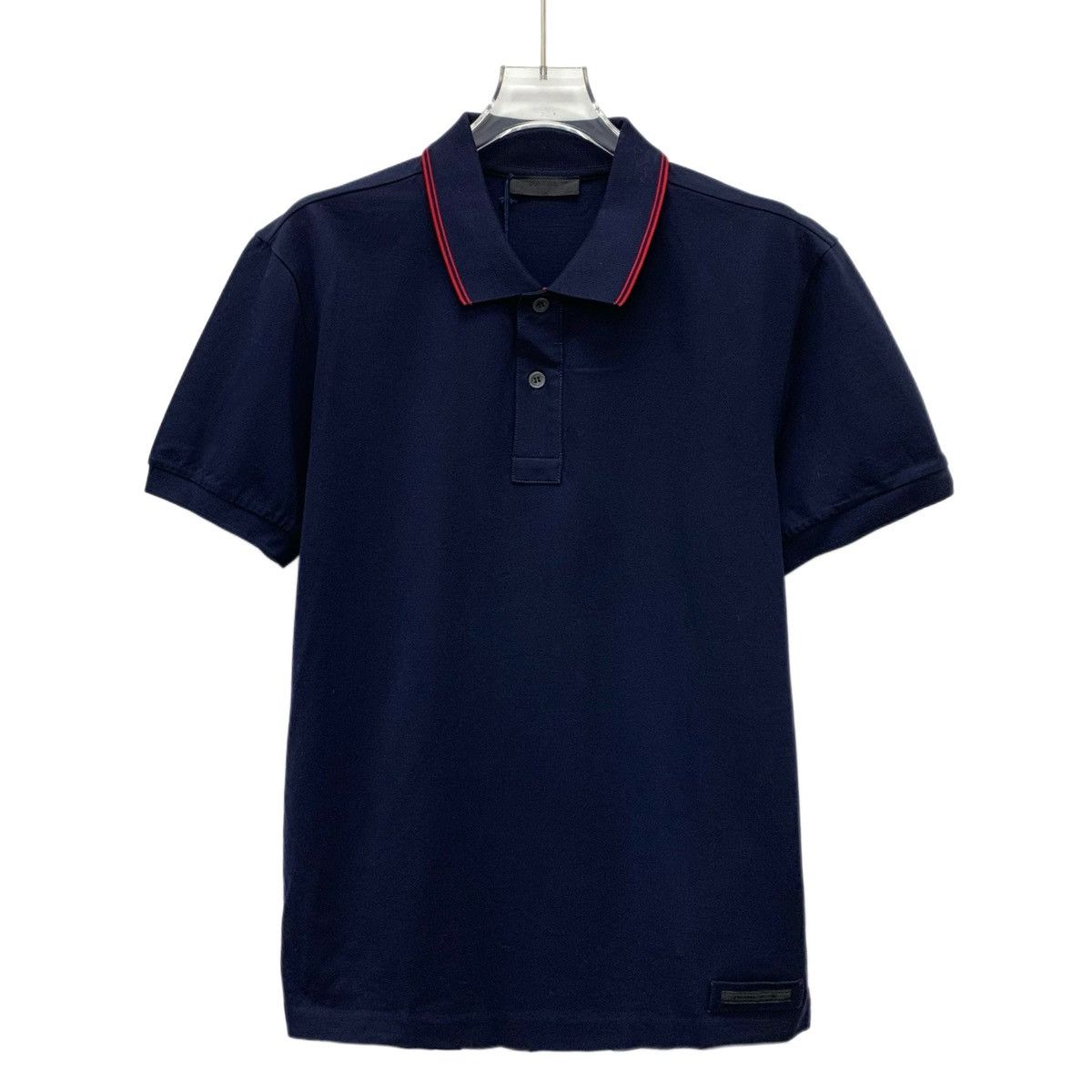 Prada Prada Navy Blue Cotton Polo Shirt K26WX Size US M / EU 48-50 / 2 - 1 Thumbnail