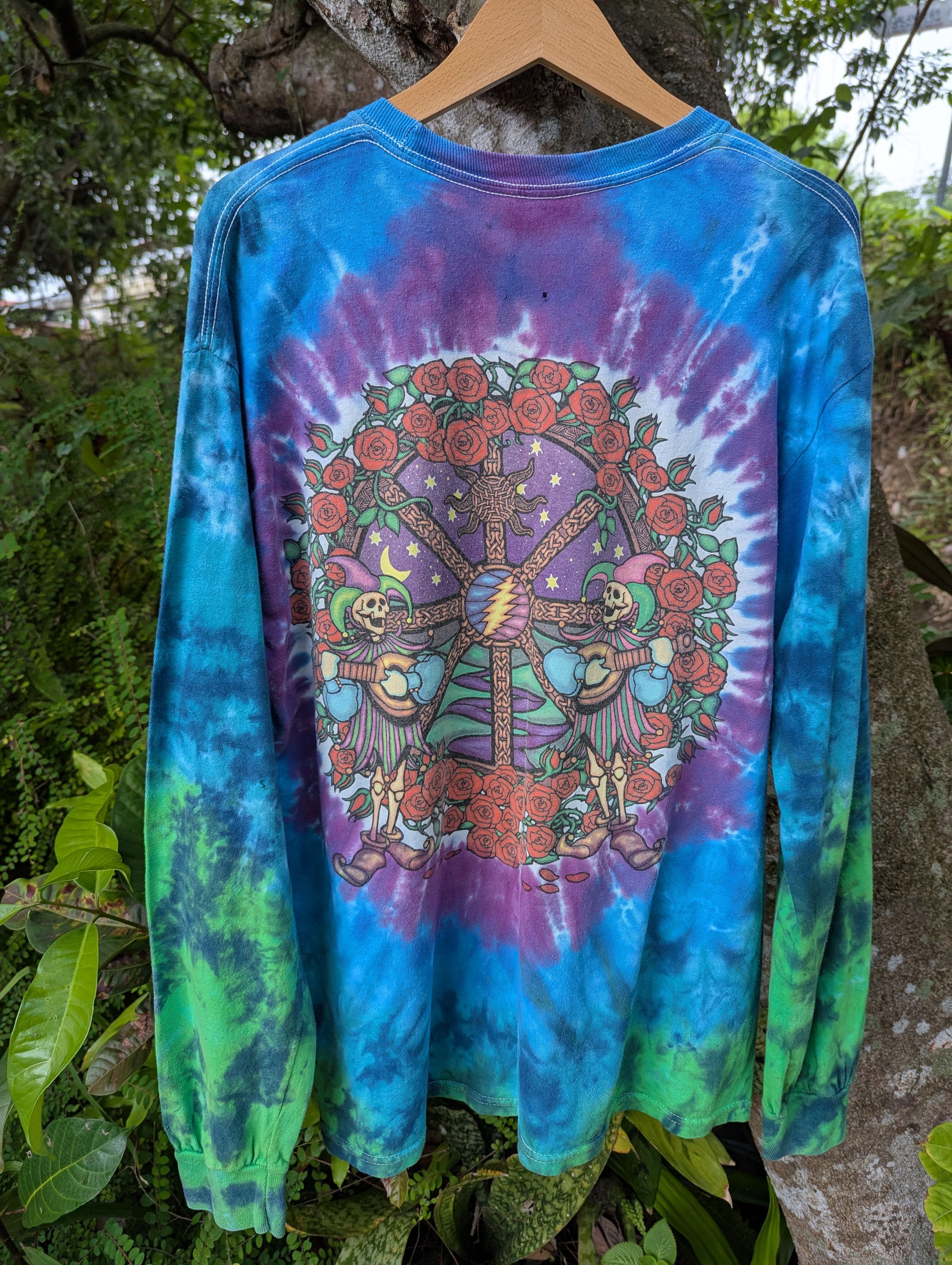 Band Tees THRASHED GRATEFUL DEAD TIE DYE LONG SLEEVE TSHIRT Size US L / EU 52-54 / 3 - 4 Thumbnail