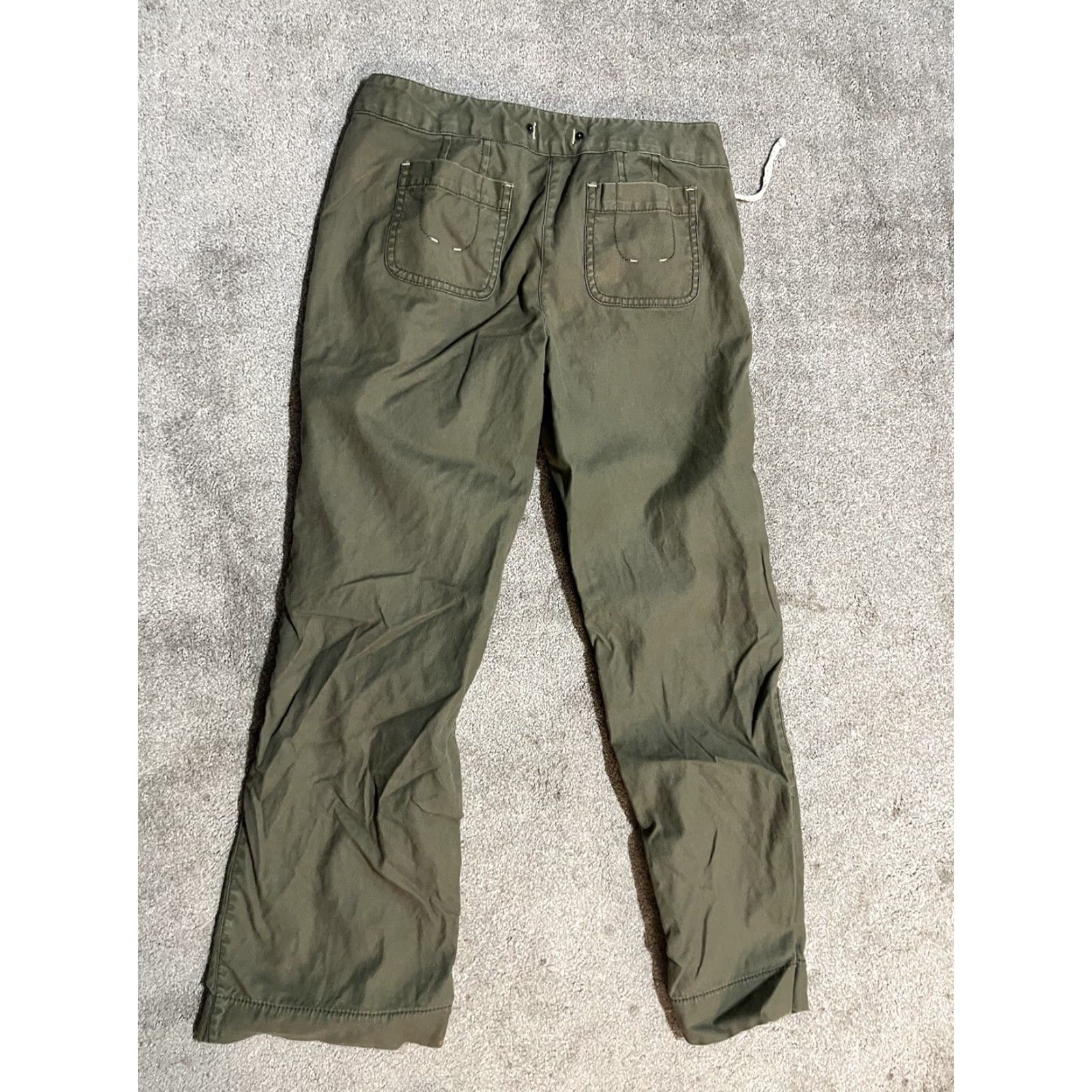 Ann Taylor VINTAGE Ann Taylor Loft womens Olive green Straight career pants 4 Petite Size 27" / US 4 / IT 40 - 3 Thumbnail