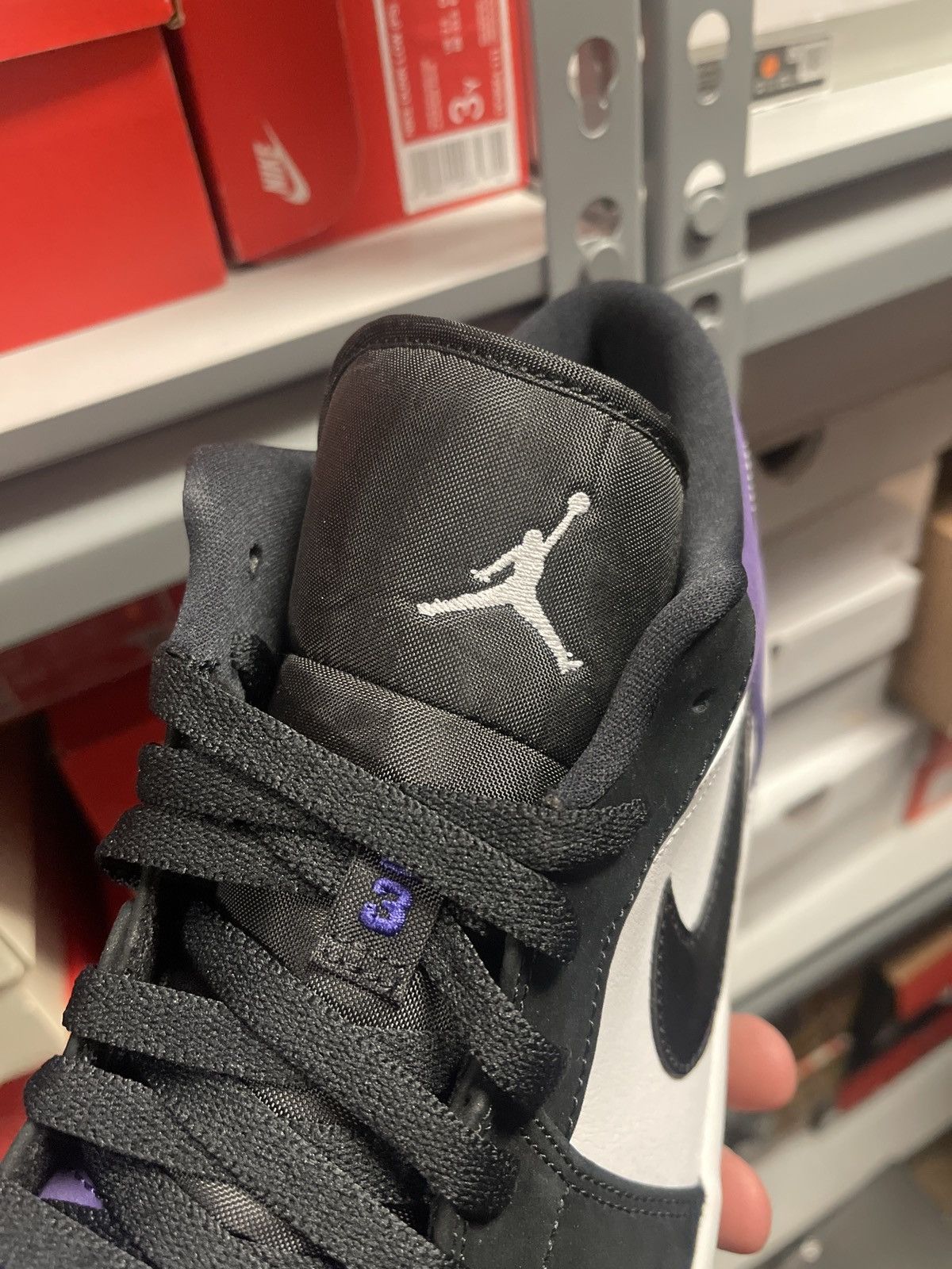 Jordan Brand Size 13 - Nike Air Jordan 1 Low Court Purple 553558-125 Size US 13 / EU 46 - 12 Thumbnail
