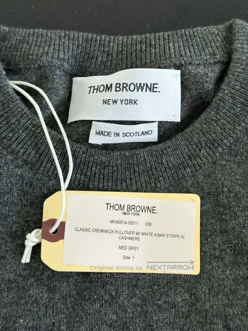 Thom Browne Thom Browne Medium Grey Cashmere Sweater Size US S / EU 44-46 / 1 - 4 Thumbnail