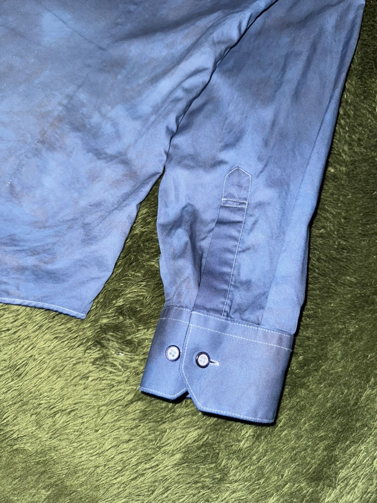 S.T. Dupont S.T. Dupont Classic Natural Indigo-Dyed Cotton Shirt Size US L / EU 52-54 / 3 - 10 Thumbnail
