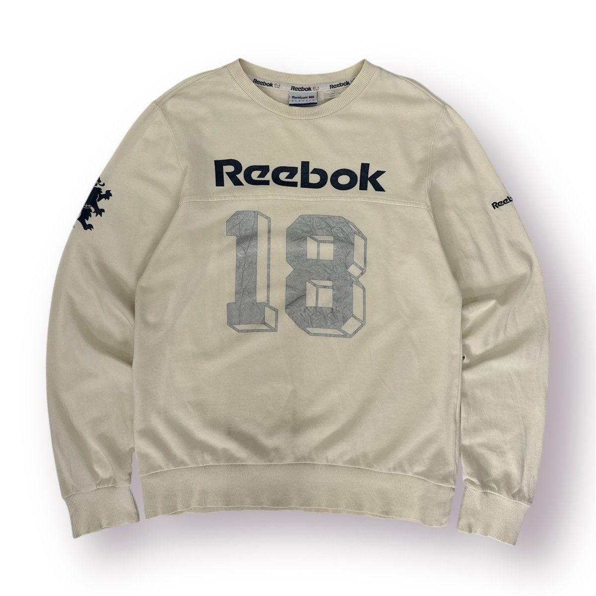 Reebok 🔥 Y2K REEBOK CLASSIC Britain Flag Patches Roundneck - L Size US S / EU 44-46 / 1 - 1 Thumbnail