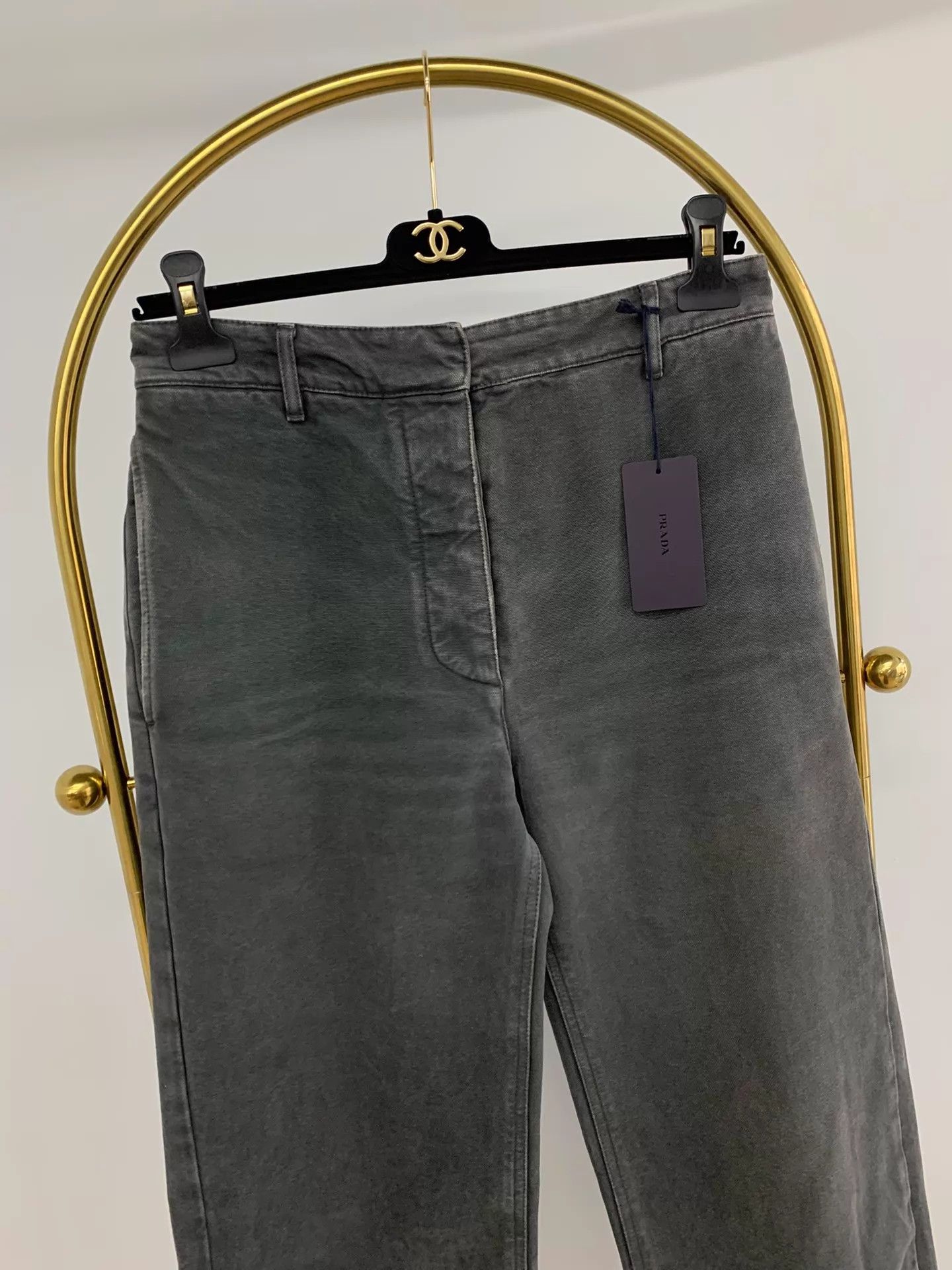Prada Prada Gray Denim Jeans Size 36 (New) Size 25" / US 0 / IT 36 - 2 Thumbnail