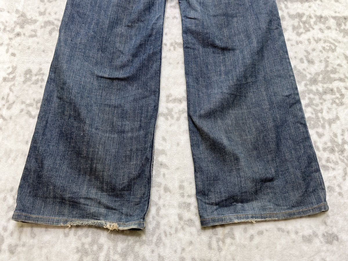 Japanese Brand Y2K Kiyoko Takase Flared Wide leg Panel Denim Jeans Size US 29 - 13 Thumbnail