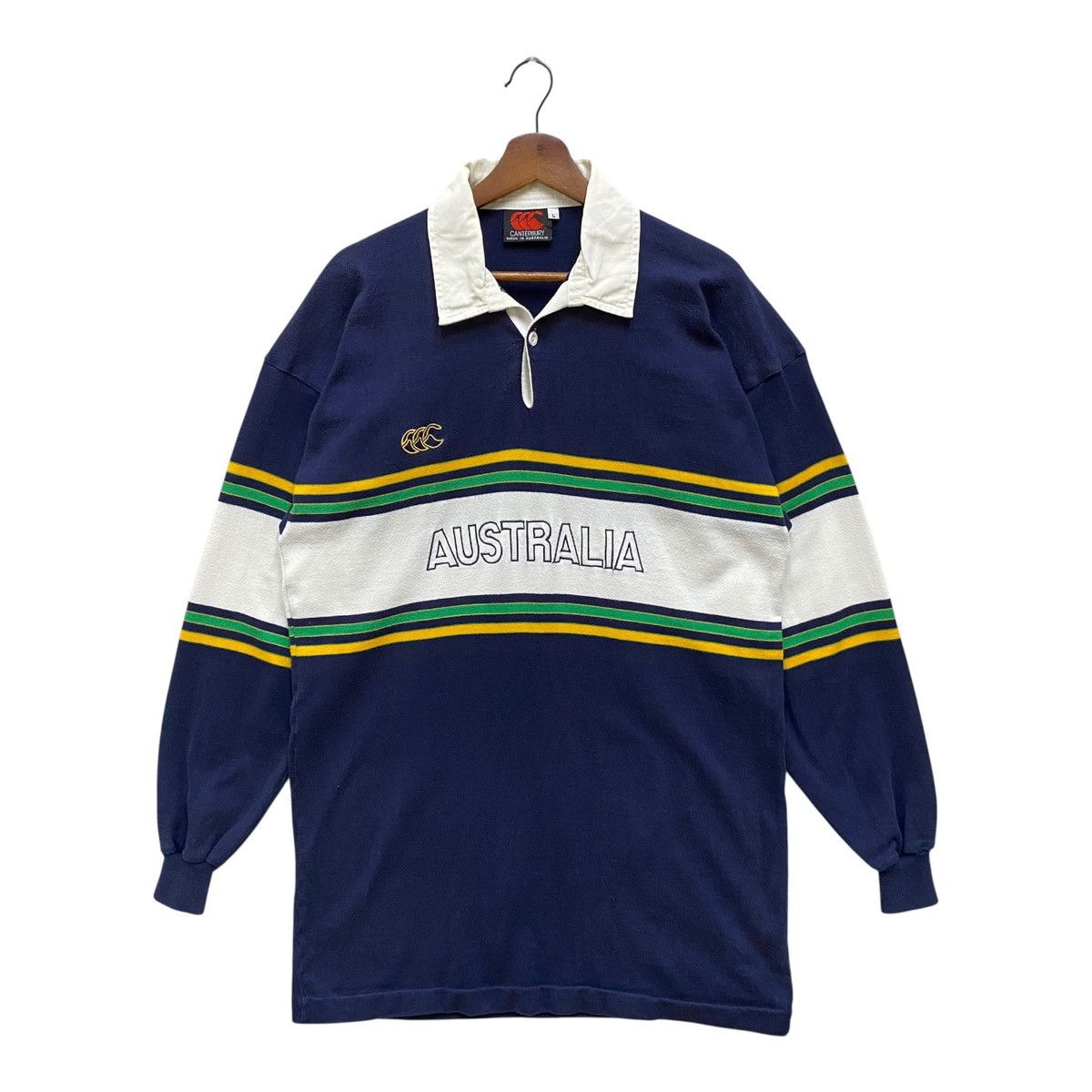 Canterbury of New Zealand Vintage Canterbury Australia Rugby Jersey Made in Australia Size US L / EU 52-54 / 3 - 1 Thumbnail