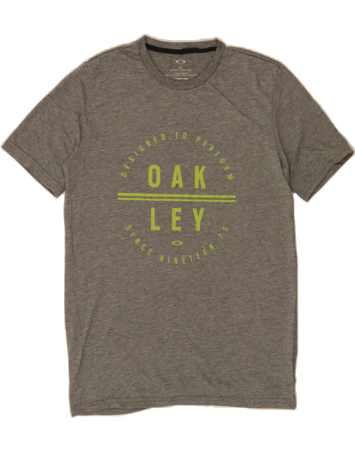 Oakley Mens Regular Fit Graphic T-Shirt Top Small Grey Size US S / EU 44-46 / 1 - 1 Thumbnail