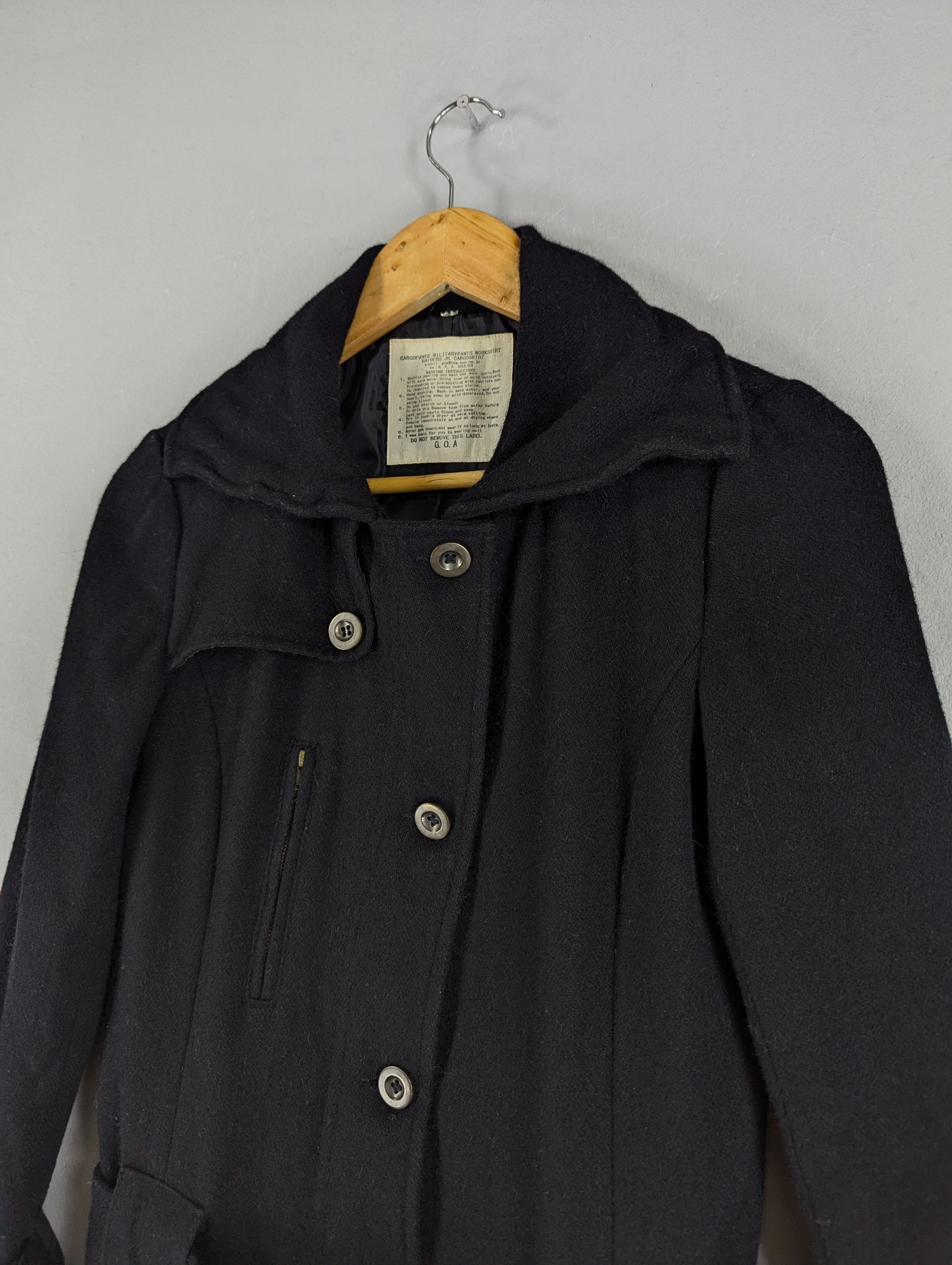 GOA G.O.A Military Style Wool Coat Jacket With Belted Size S / US 4 / IT 40 - 4 Thumbnail