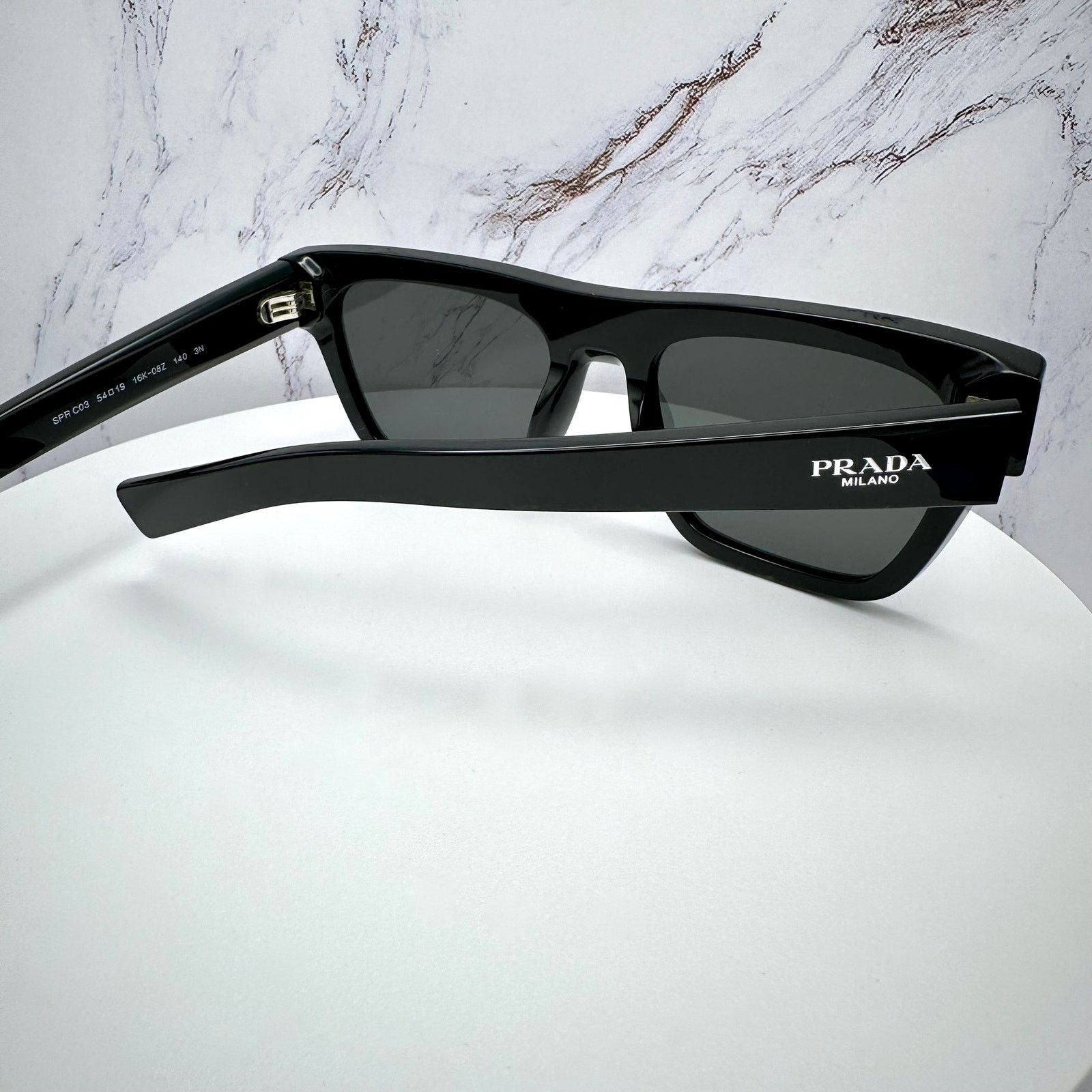 Prada NEW PRADA Sunglasses Black Square Rectangle w/ Box & Case Size ONE SIZE - 21 Thumbnail