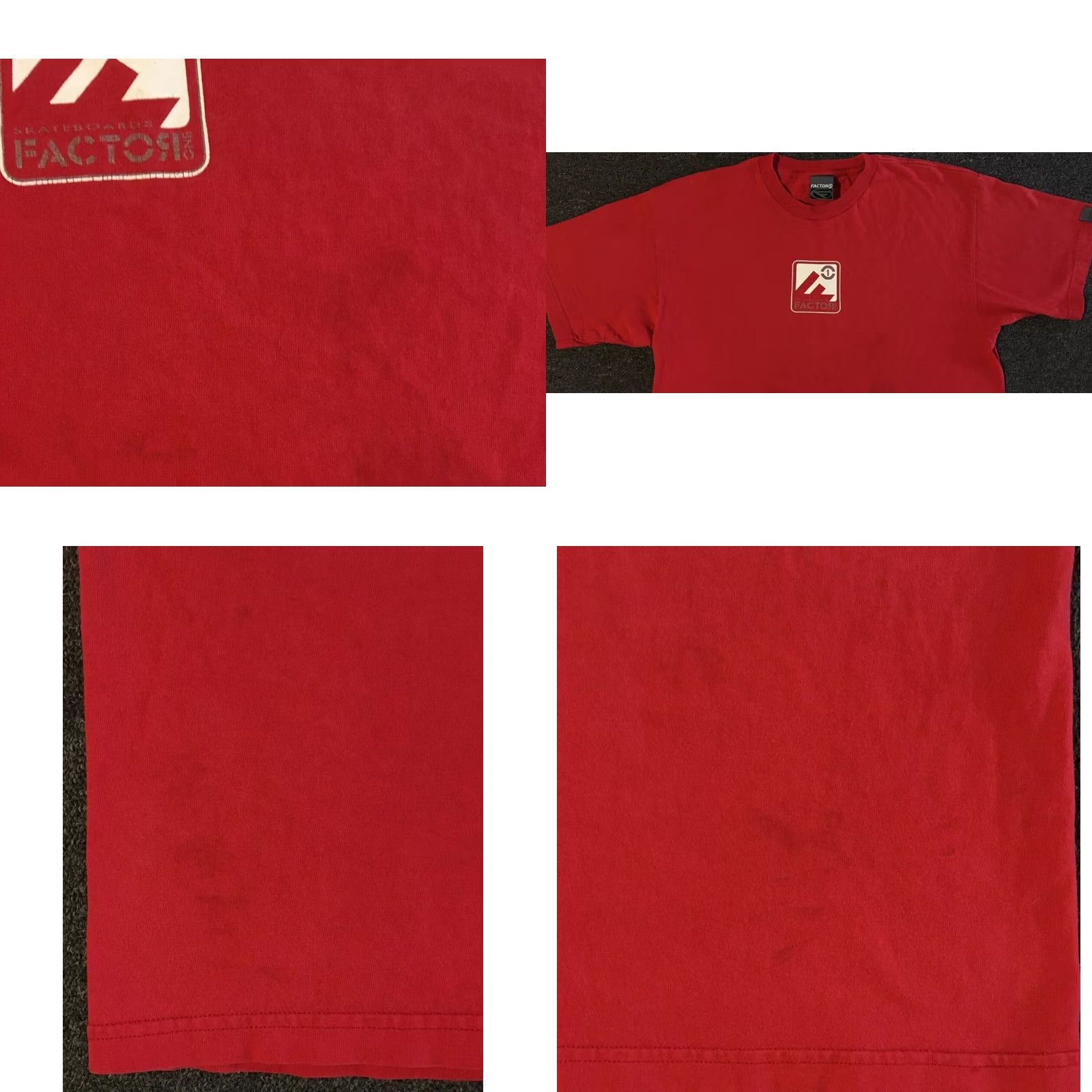 World Industries VINTAGE Factor One Skateboards Faded Distressed Shirt XL Red Men Short Sleeve T-Shirt 80s 90s Grunge USA Skateboard Size US XL / EU 56 / 4 - 8 Thumbnail