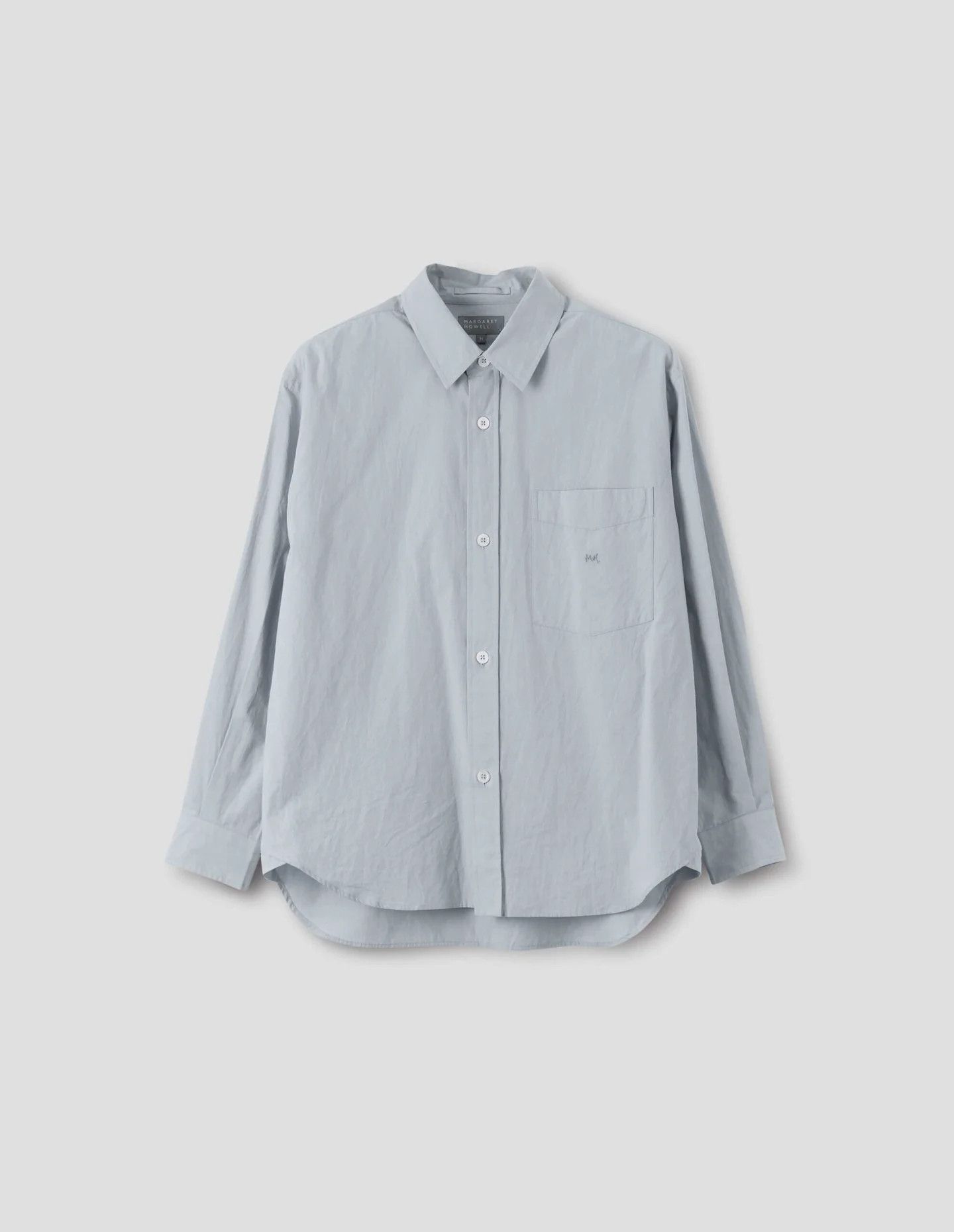 MONOGRAM SHIRT NATURAL DYE POPLIN FADED GREY