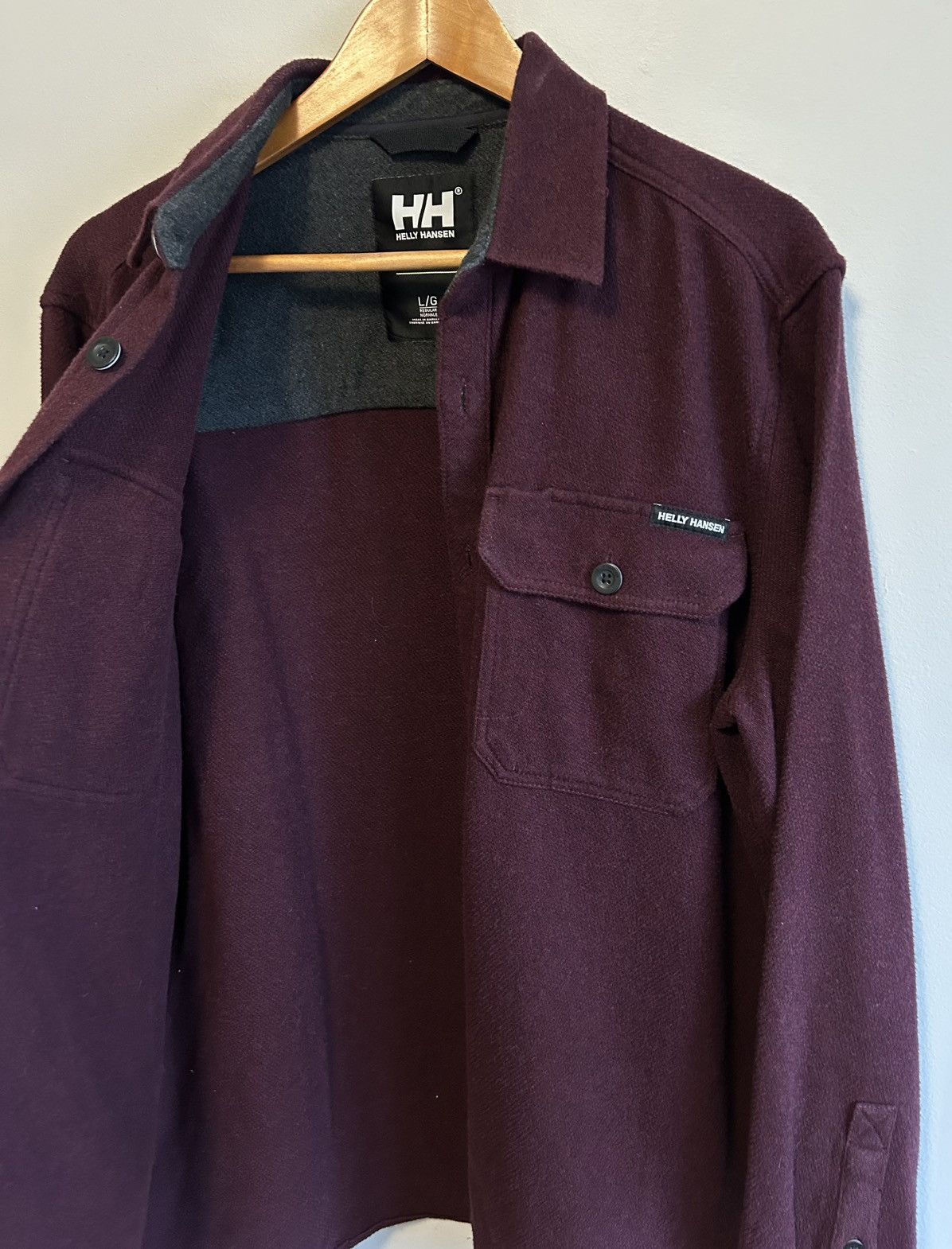 Helly Hansen Helly Hansen Burgundy Button Up Flannel Long Sleeve Shirt Size US L / EU 52-54 / 3 - 6 Thumbnail