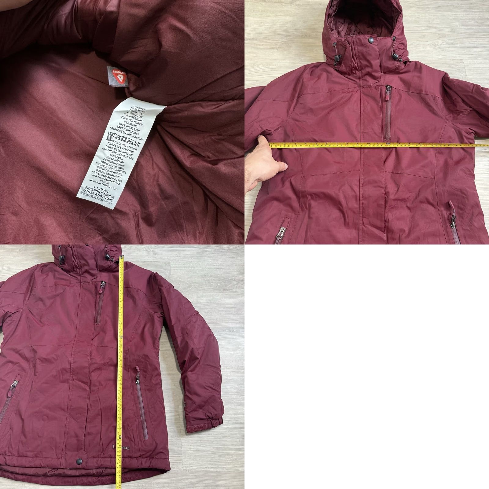 Vintage L.L. Bean Rugged Ridge Parka Jacket Full Zip TEK Maroon Red Primaloft Women’s S Size S / US 4 / IT 40 - 8 Thumbnail