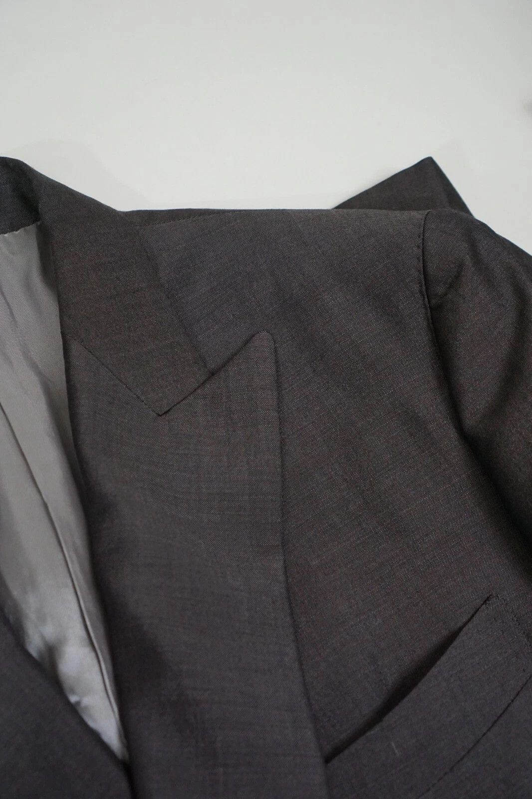 Suitsupply Men Suitsupply Blazer Peak Double Breasted Grey Lazio US42 Size 42R - 4 Thumbnail