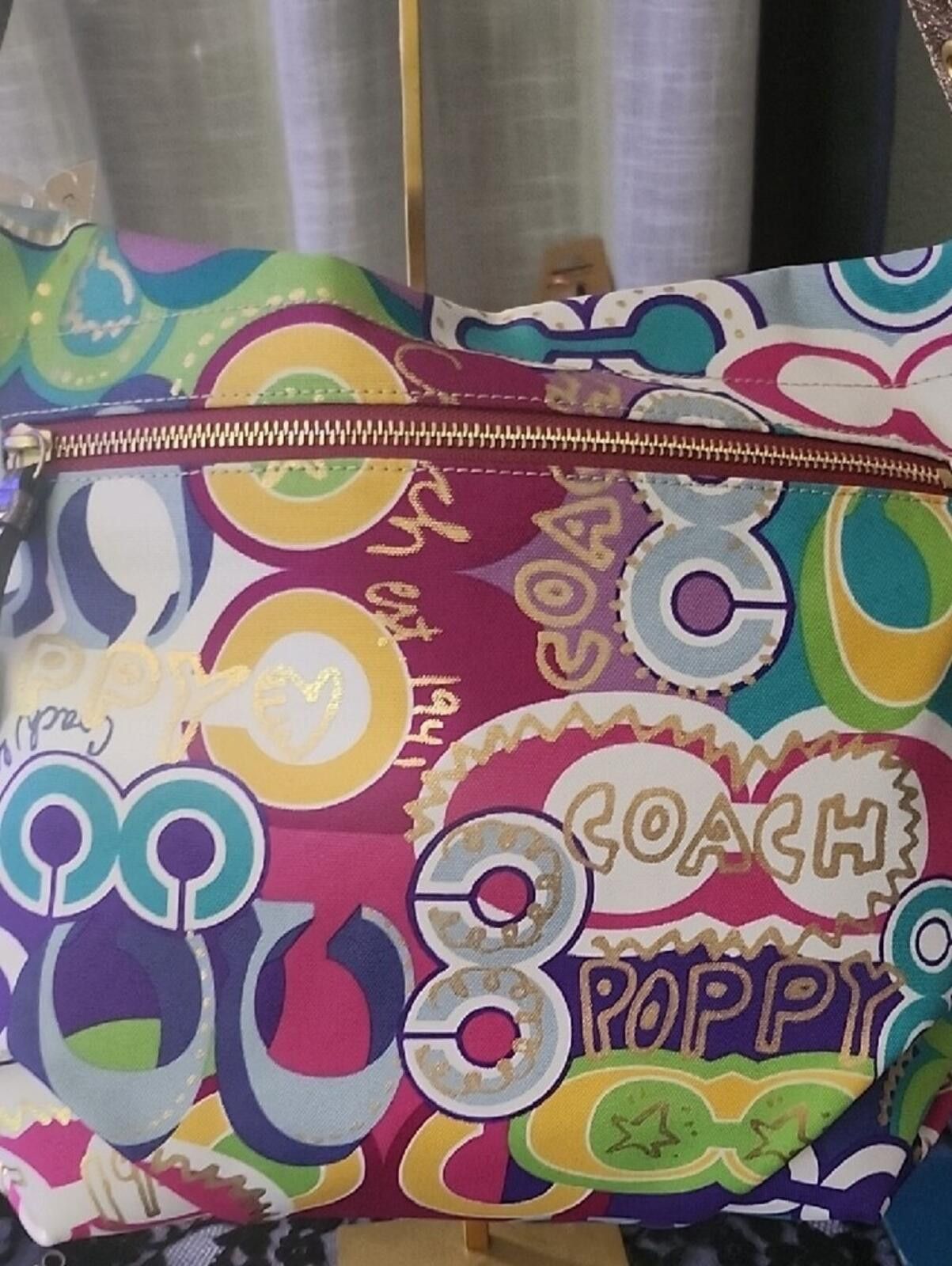 Coach Coach Multicolor Graphic Poppy Shoulder Bag Size ONE SIZE - 4 Thumbnail