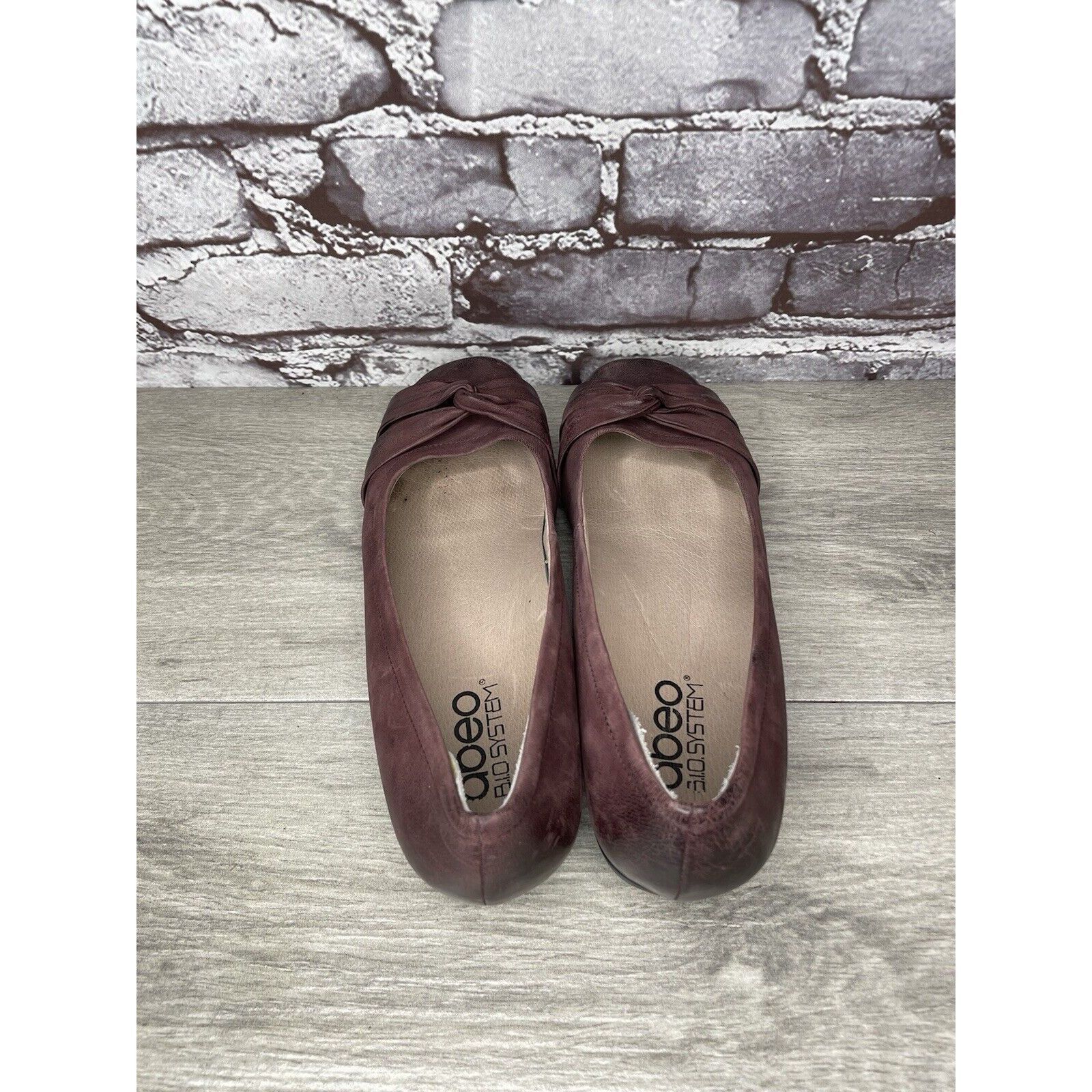 Other Abeo BIO System Terrie Slip On Shoes Sz 8N Purple Knotted Le Size US 8 / IT 38 - 8 Thumbnail