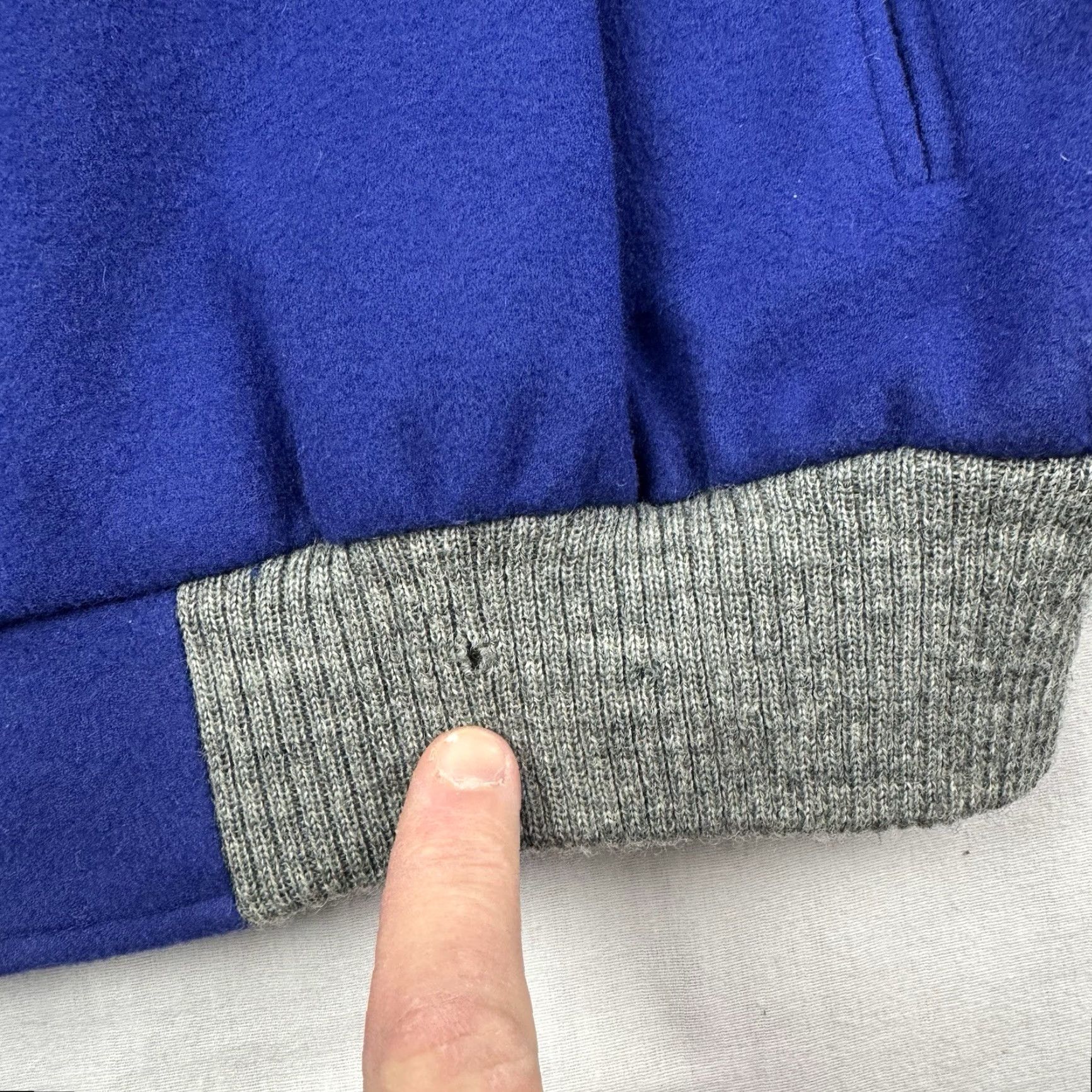 Liz Claiborne VINTAGE Liz Claiborne Letterman Jacket Womens M Wool Snap Up Blue Solid Preppy 90s 80s Casual Size M / US 6-8 / IT 42-44 - 6 Thumbnail