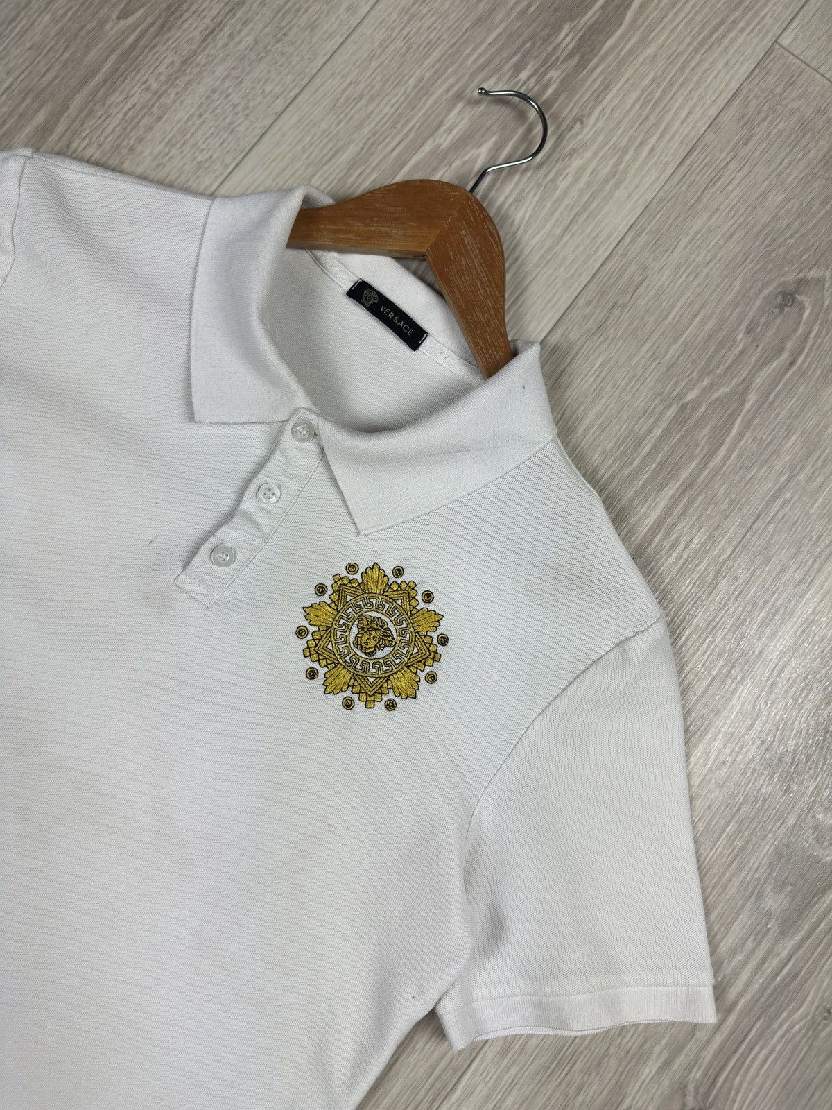 Versace Vintage VERSACE Used Polos Short Sleeves Size L / US 10 / IT 46 - 2 Thumbnail