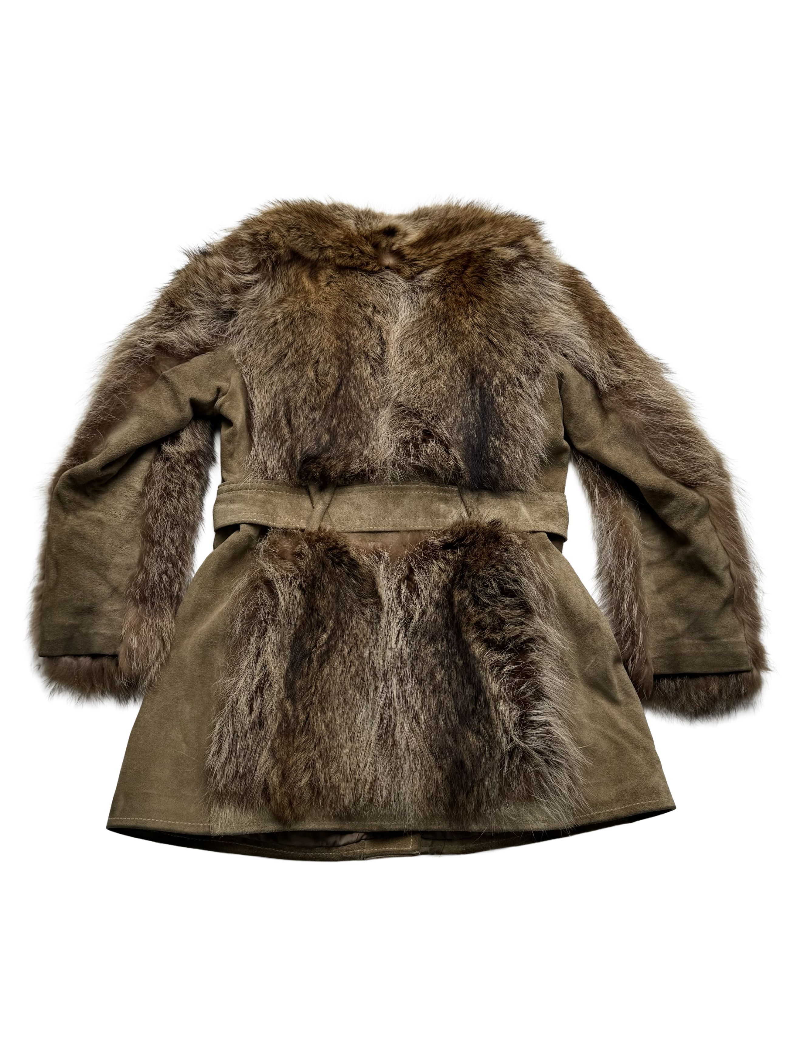 Vintage Vintage Real Suede Coat With Real Fur Details Size M / US 6-8 / IT 42-44 - 23 Thumbnail