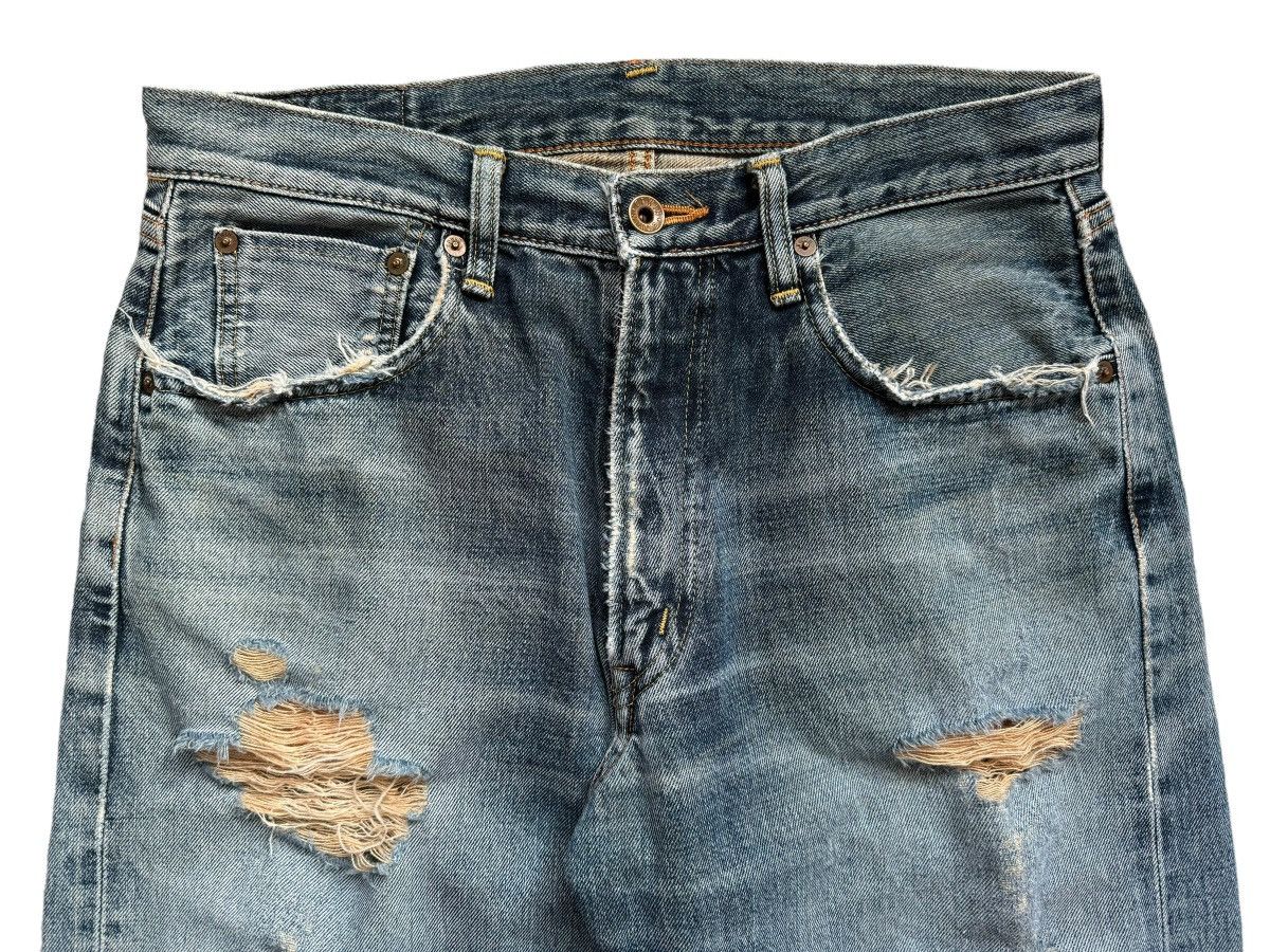 If Six Was Nine Vintage Edwin 505 Selvedge Distressed Short Jeans Size US 31 - 3 Thumbnail