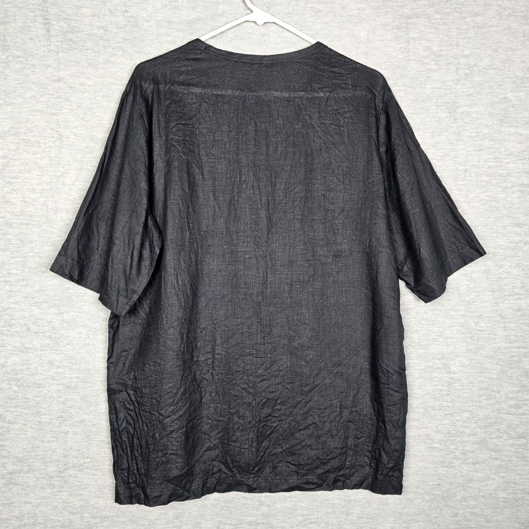Cos COS Womens Black Oversized Linen Blouse - Size S - Classic Basic Style Size S / US 4 / IT 40 - 2 Thumbnail