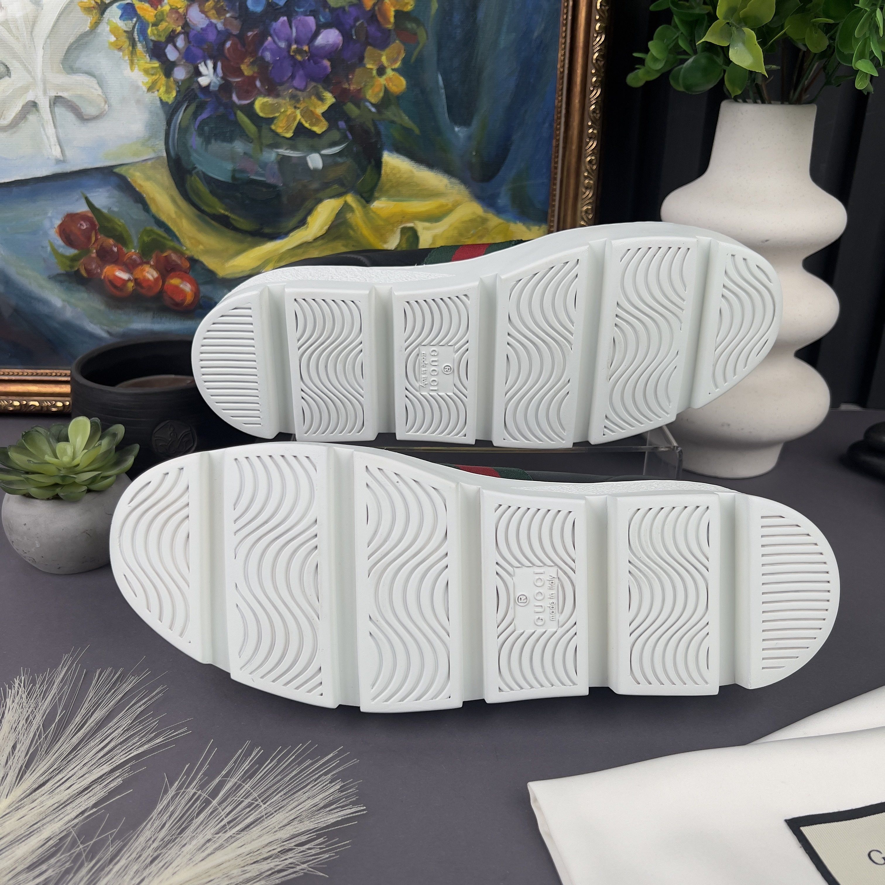 Gucci RRP$990 Gucci Ace Sneaker Web Bee Embroidered Platform Size US 7.5 / IT 37.5 - 10 Thumbnail