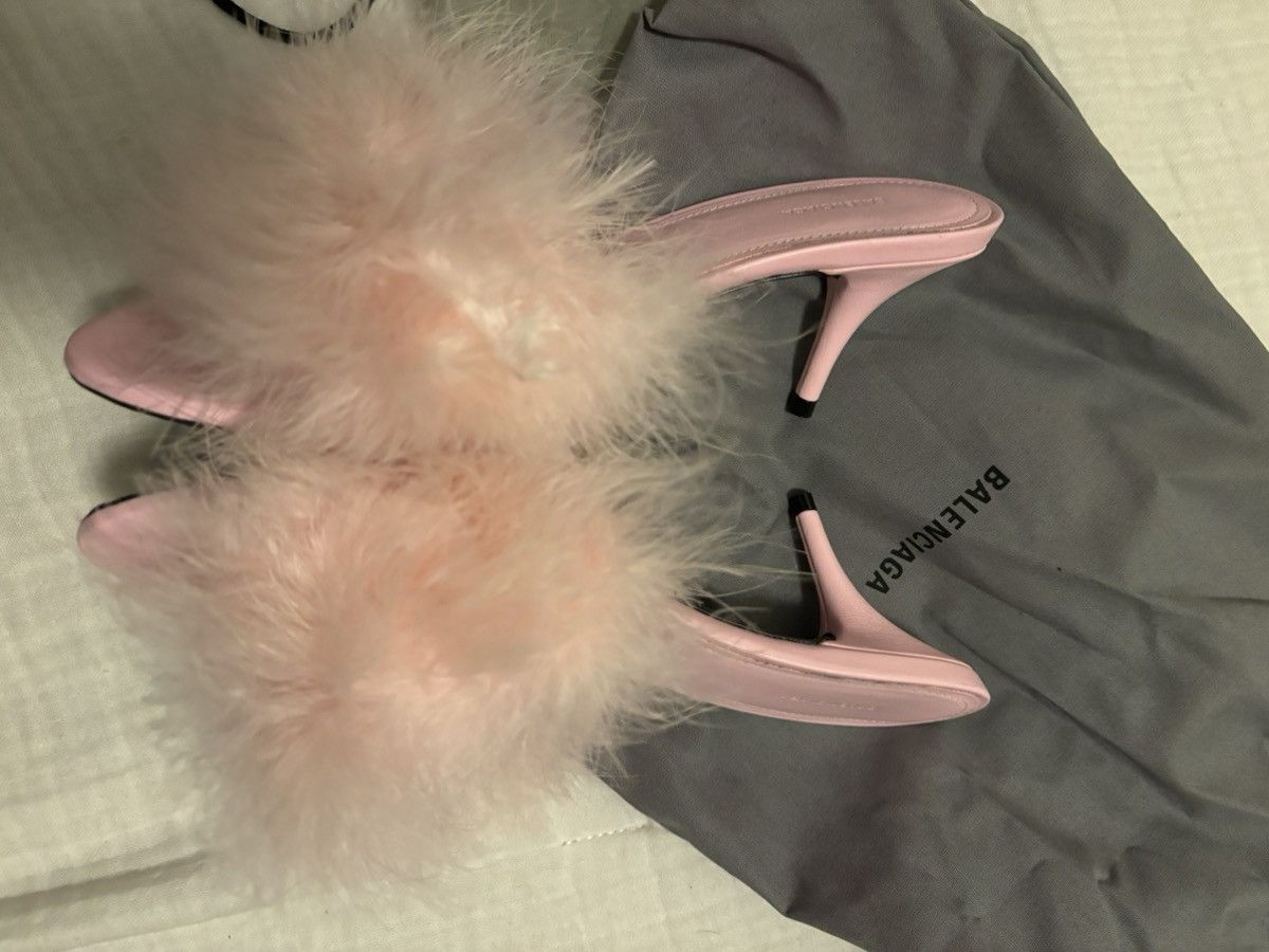 BALENCIAGA FEATHER TOP HEELS
