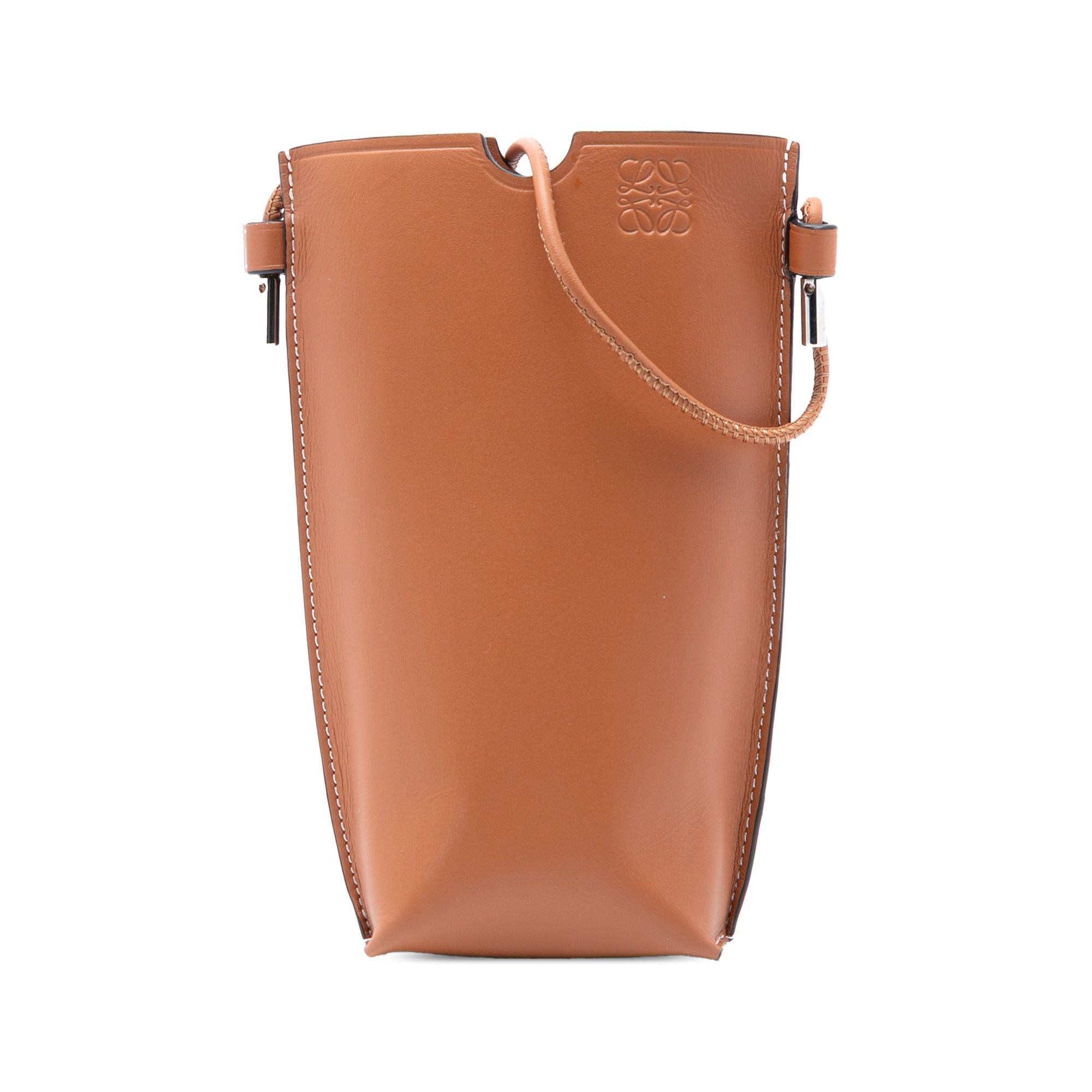 Loewe Leather Gate Pocket Crossbody in Brown, Women's