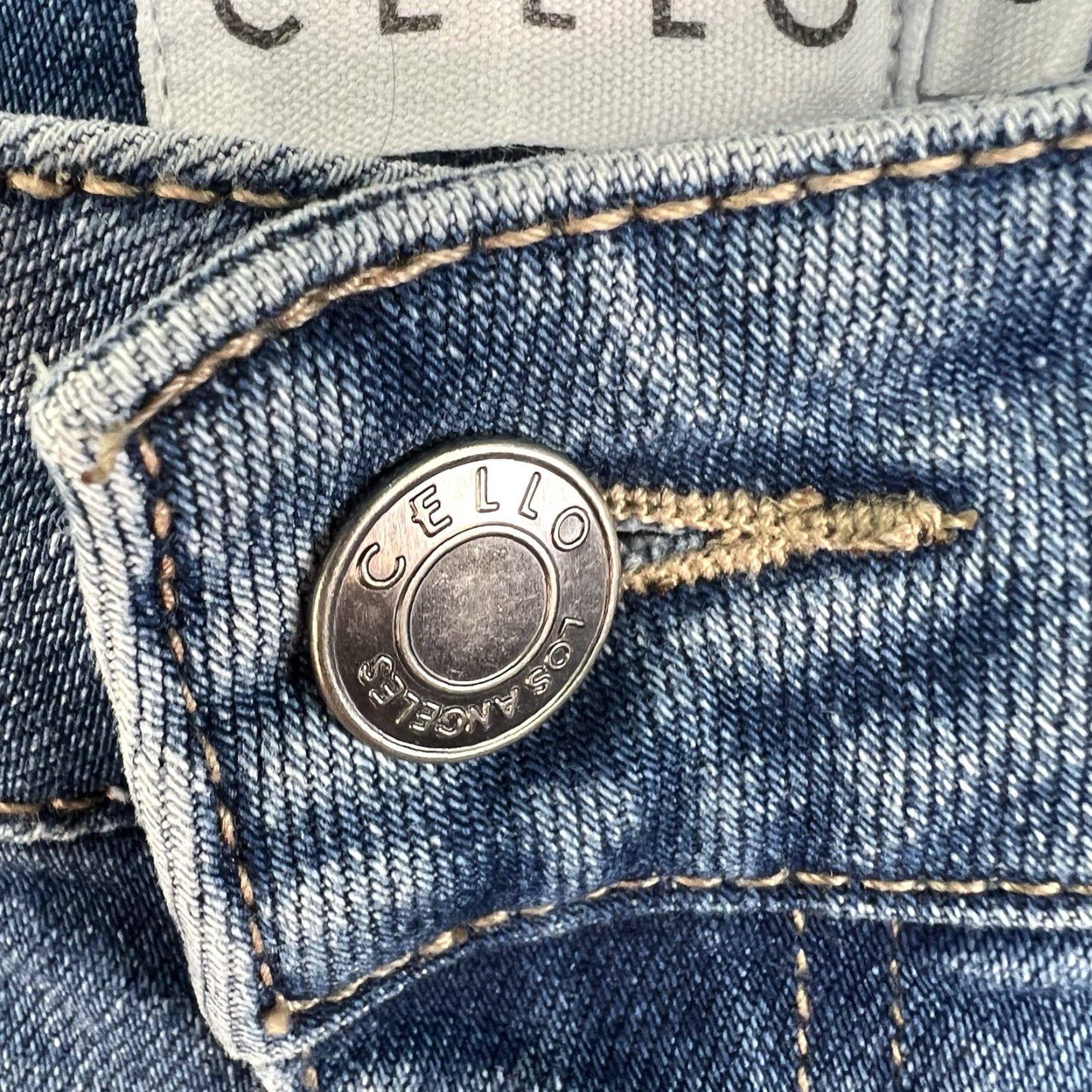 Denime CELLO Jeans Slim Boyfriend Straight Denim Size 5 Adult 30x33 Blue 5-Pocket Zipper Button 80s 90s Grunge Womens Size 27" / US 4 / IT 40 - 6 Thumbnail