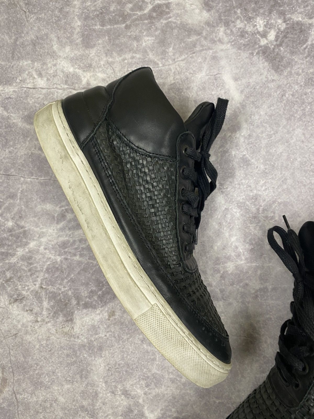 Filling Pieces Filling Pieces Dark Blue Braided Leather Low Top Sneakers 42 Size US 9 / EU 42 - 4 Thumbnail