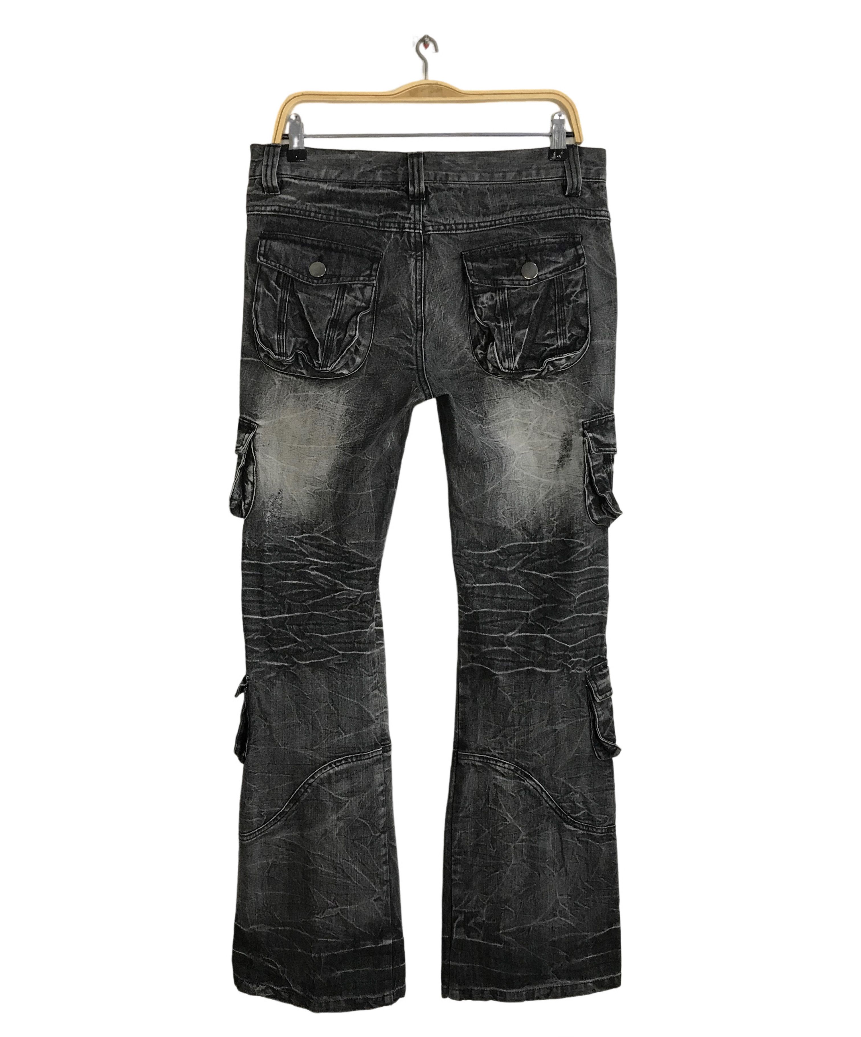 Japanese Brand Vtg Topism Super Flared Design Multi Pocket Denim Jeans Size US 32 / EU 48 - 16 Thumbnail