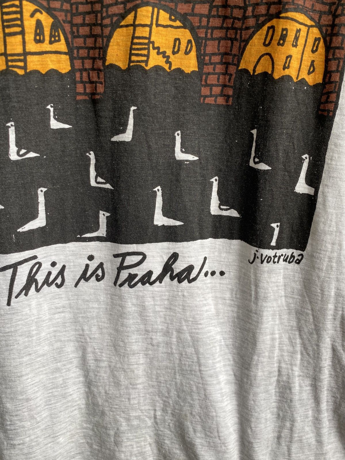 Vintage 🔥🔥Rare Vintage Franz Kafka Art Praha tee Size US L / EU 52-54 / 3 - 6 Thumbnail