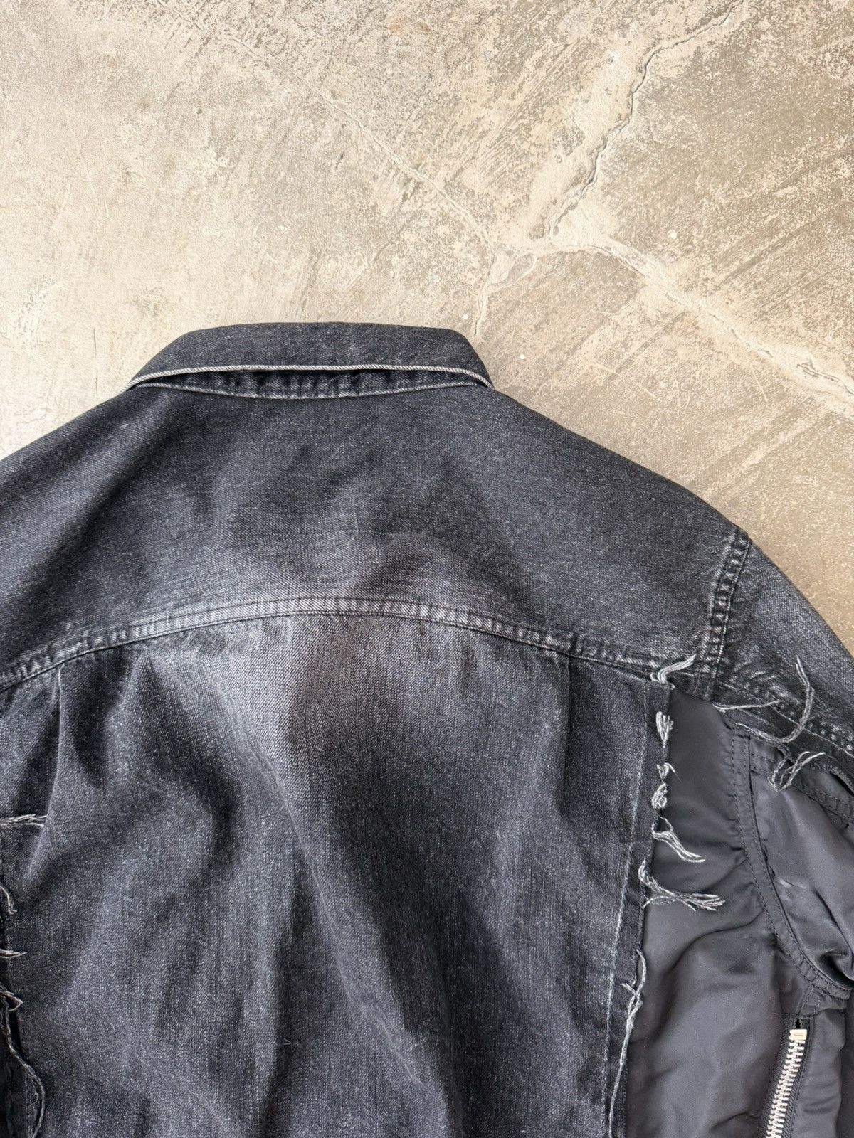 Sacai Sacai MA1 Denim Patchwork Jacket Kapital Our Legacy Visvim Size US L / EU 52-54 / 3 - 9 Thumbnail