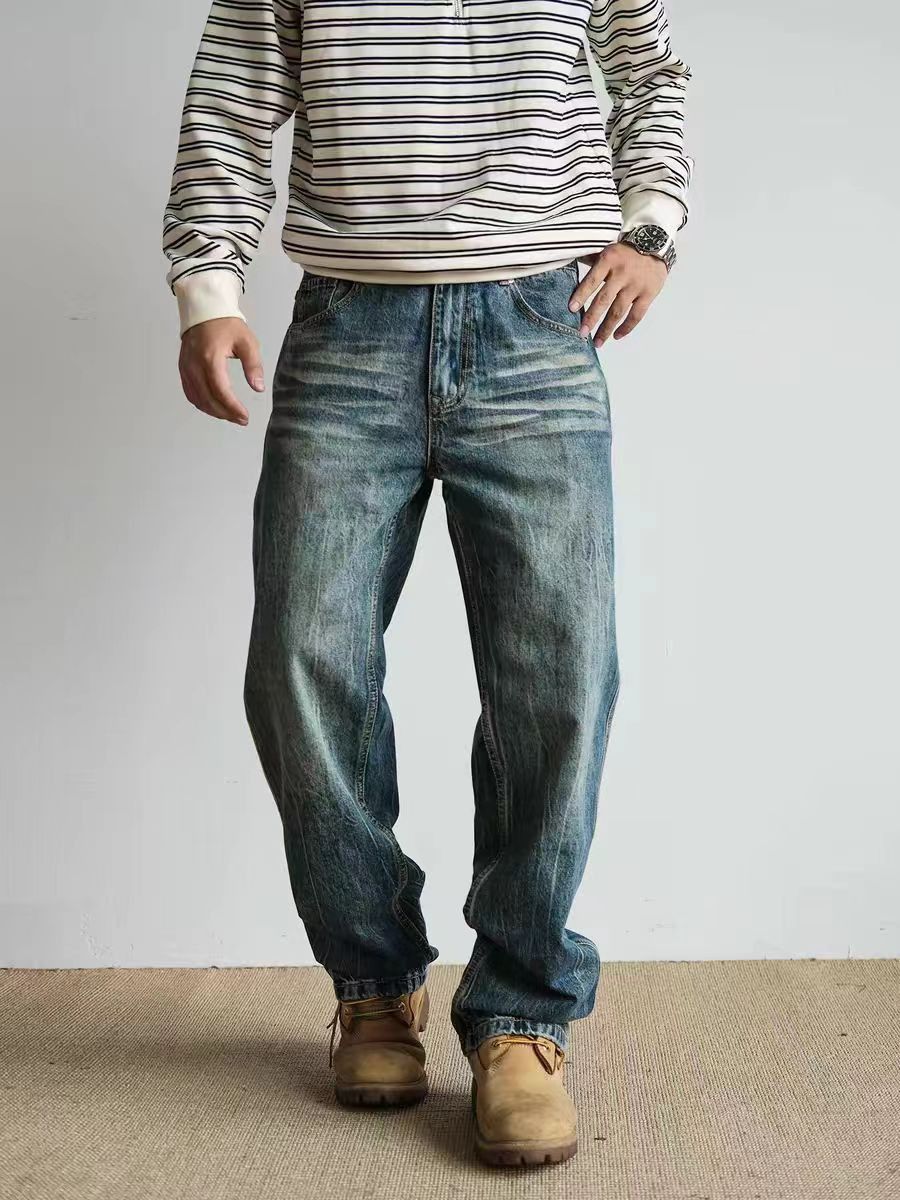 Japanese Brand × Vintage Vintage Washed and Aged Textured Blue Jeans Size US 34 / EU 50 - 4 Thumbnail