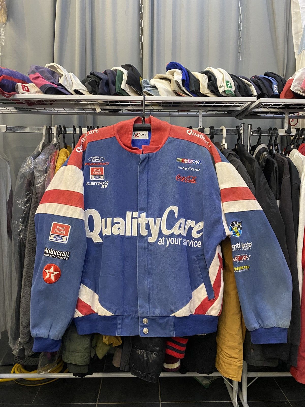 NASCAR OFFER ME NOW ‼️VTG NASCAR Racing Jacket Ford 🔥 Size US XL / EU 56 / 4 - 2 Thumbnail