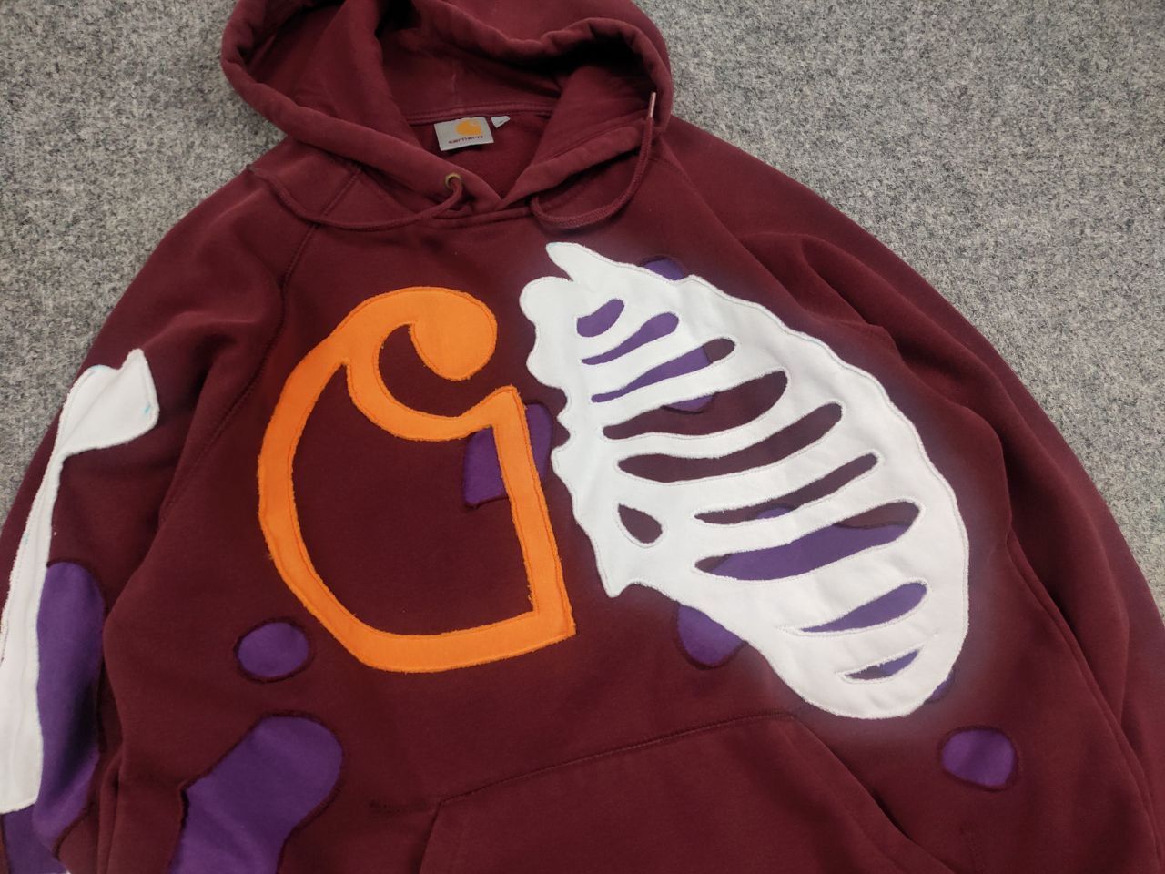 Carhartt Rare Carhartt Skeleton Logo vintage Hoodie Y2K Style Size US S / EU 44-46 / 1 - 5 Thumbnail