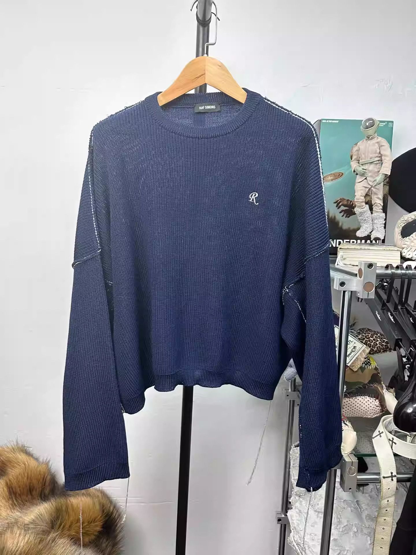 Raf Simons Raf simons 19ss short silhouette knit fringe sweater | Grailed