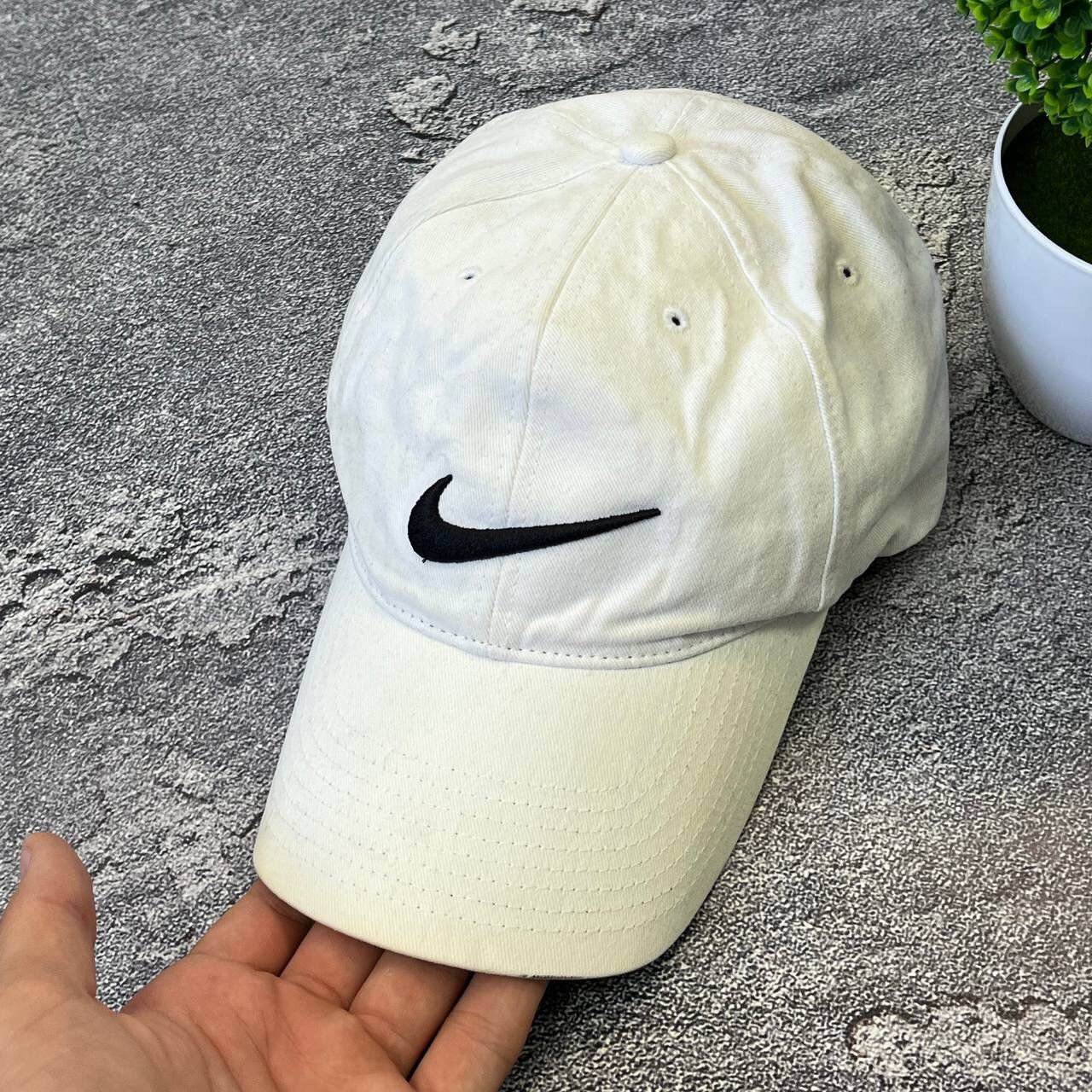 Nike × Nike ACG Vintage 90s White Nike Big swoosh Cap Hat,Y2K Size ONE SIZE - 10 Thumbnail