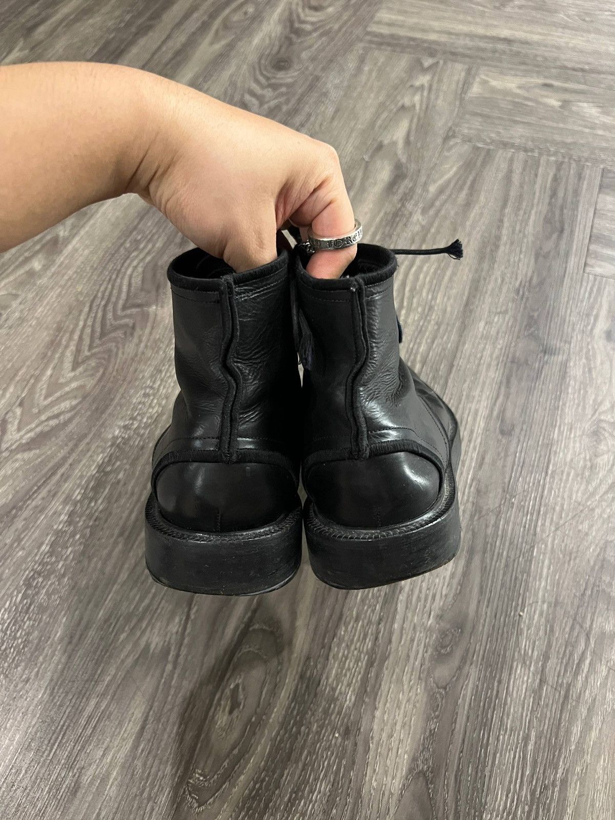 Dior AW11 Dior Homme “Enfold/Unfold” Lace Up Ankle Boots Size US 8.5 / EU 41-42 - 6 Thumbnail