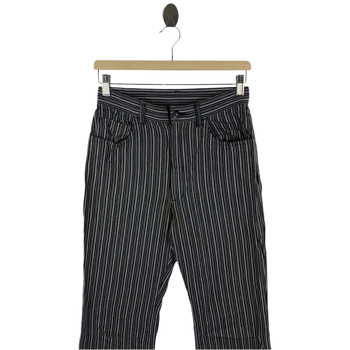 Japanese Brand DOMINGO Stripe flare denim pants Size US 28 / EU 44 - 2 Thumbnail