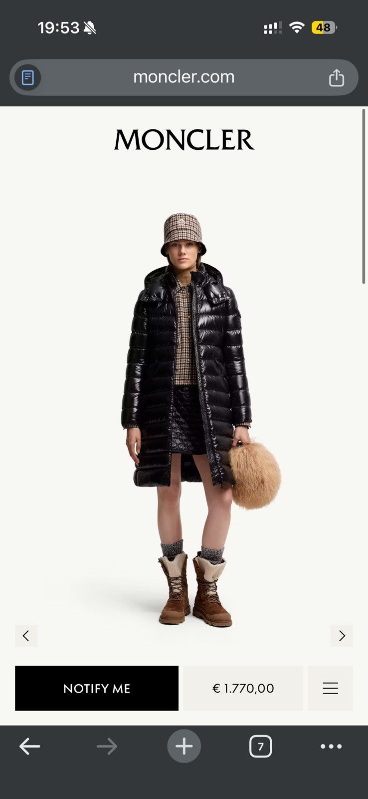Moncler Moncler Moka Down Jacket Size XS / US 0-2 / IT 36-38 - 1 Thumbnail