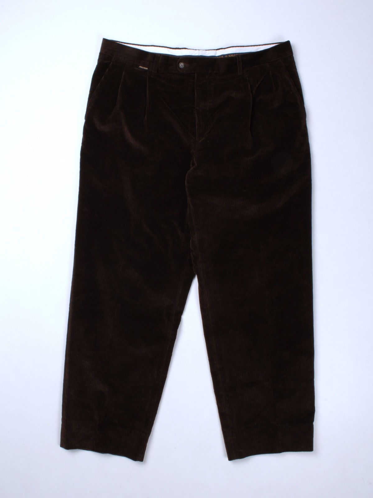 Designer × Paul & Shark × Vintage PAUL & SHARK Velvet Vintage Brown Pants Trousers Elasticized Size US 44 / EU 60 - 6 Thumbnail