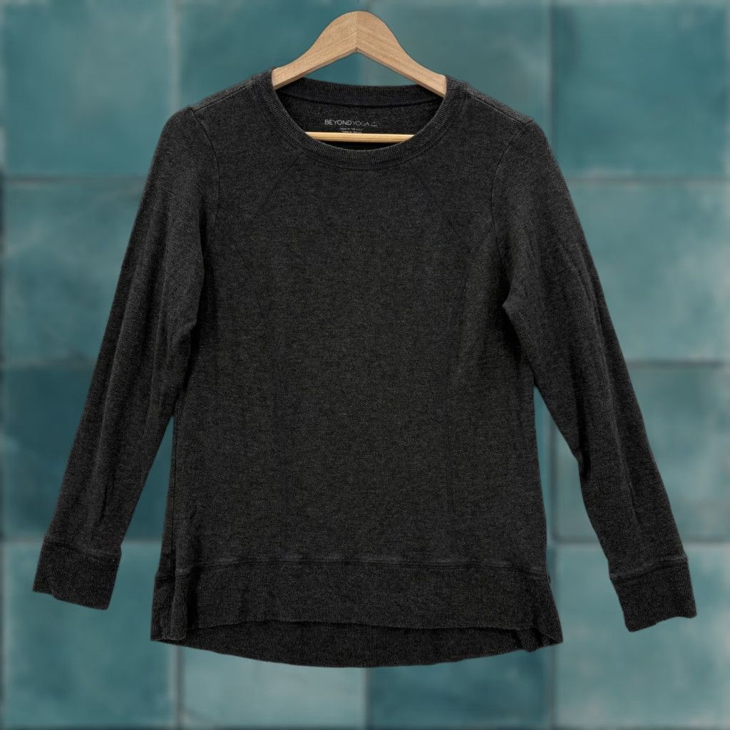 Beyond Yoga Beyond Yoga Sweatshirt Womens XS Gray Modal Fleece Crew Neck Raglan Pullover Size XS / US 0-2 / IT 36-38 - 1 Thumbnail