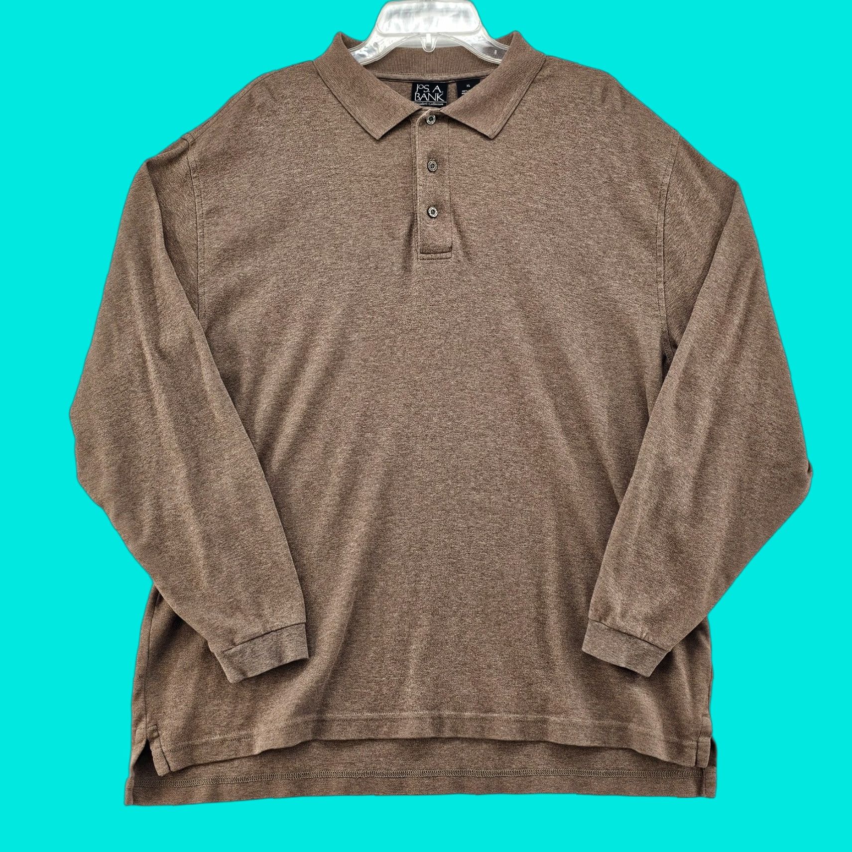 Jos. A. Bank Jos A Bank Shirt Men's Large Brown Long Sleeve Cotton Office Wear Preppy Polo Size US XL / EU 56 / 4 - 1 Thumbnail