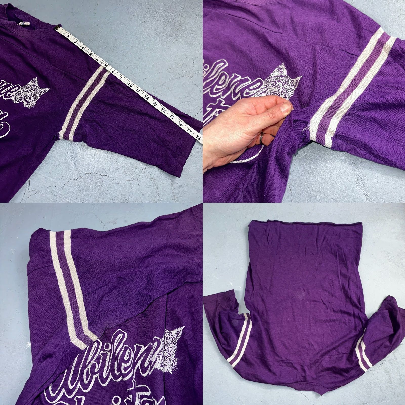 Vintage VINTAGE Abilene Christian University Texas 70s T Shirt Football Raglan Purple 1970s Mens L Size US L / EU 52-54 / 3 - 8 Thumbnail